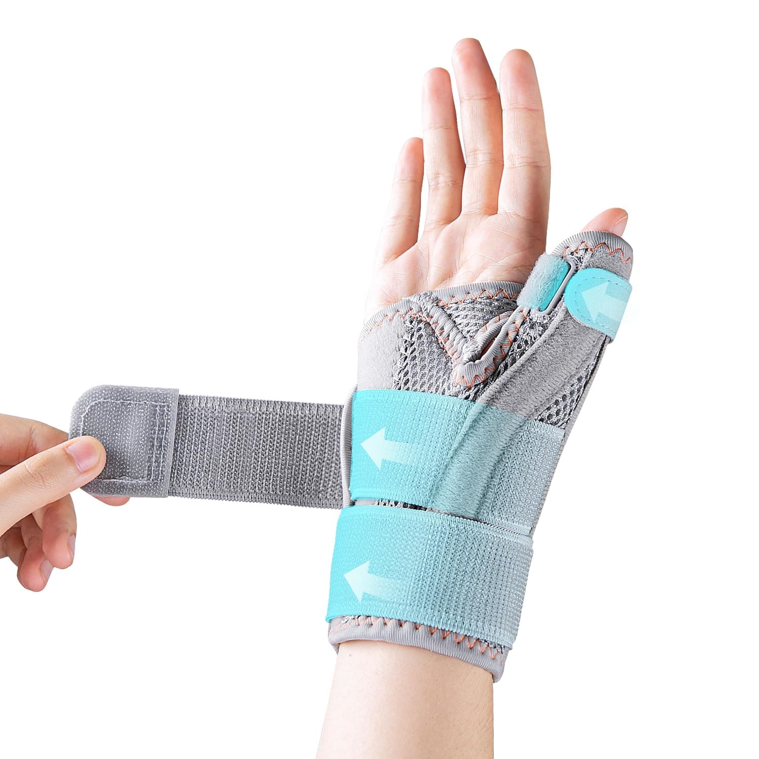 - Thumb Splint Brace, Comfortable Thumb Support for Right & Left Hand, Universal Size for Arthritis, Tenosynovitis, CMC Joint Repetitive Injuries (Grey)