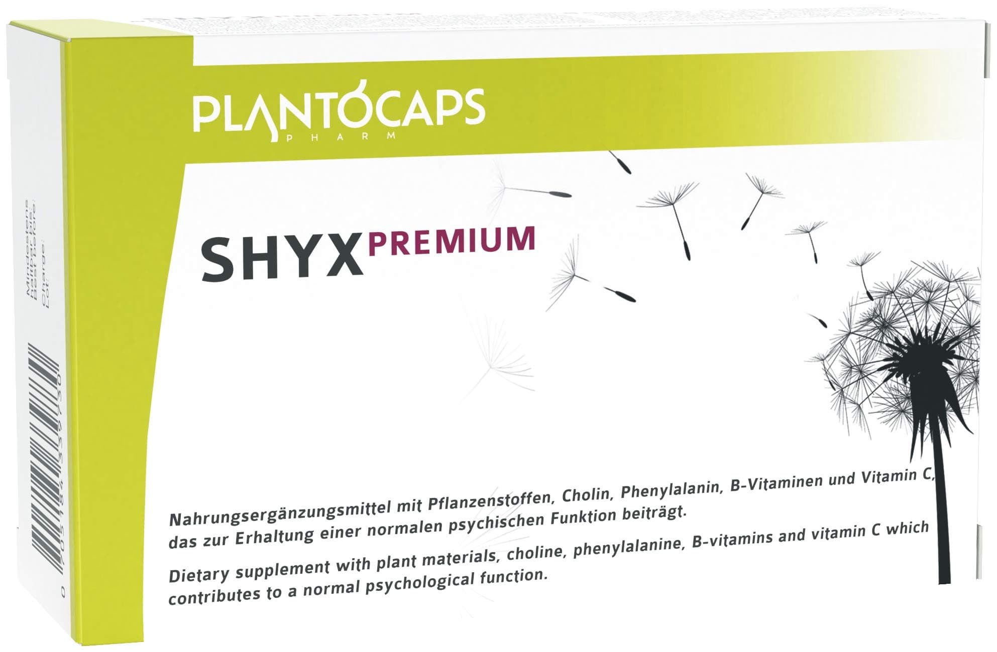 plantoCAPS® shyX® PREMIUM | Natural remedy for normal mental function (mood elevator), fatigue reduction (burnout) and normal functioning of the nervous system (anti-stress) as well as for falling asleep more easily and sleeping well through the night