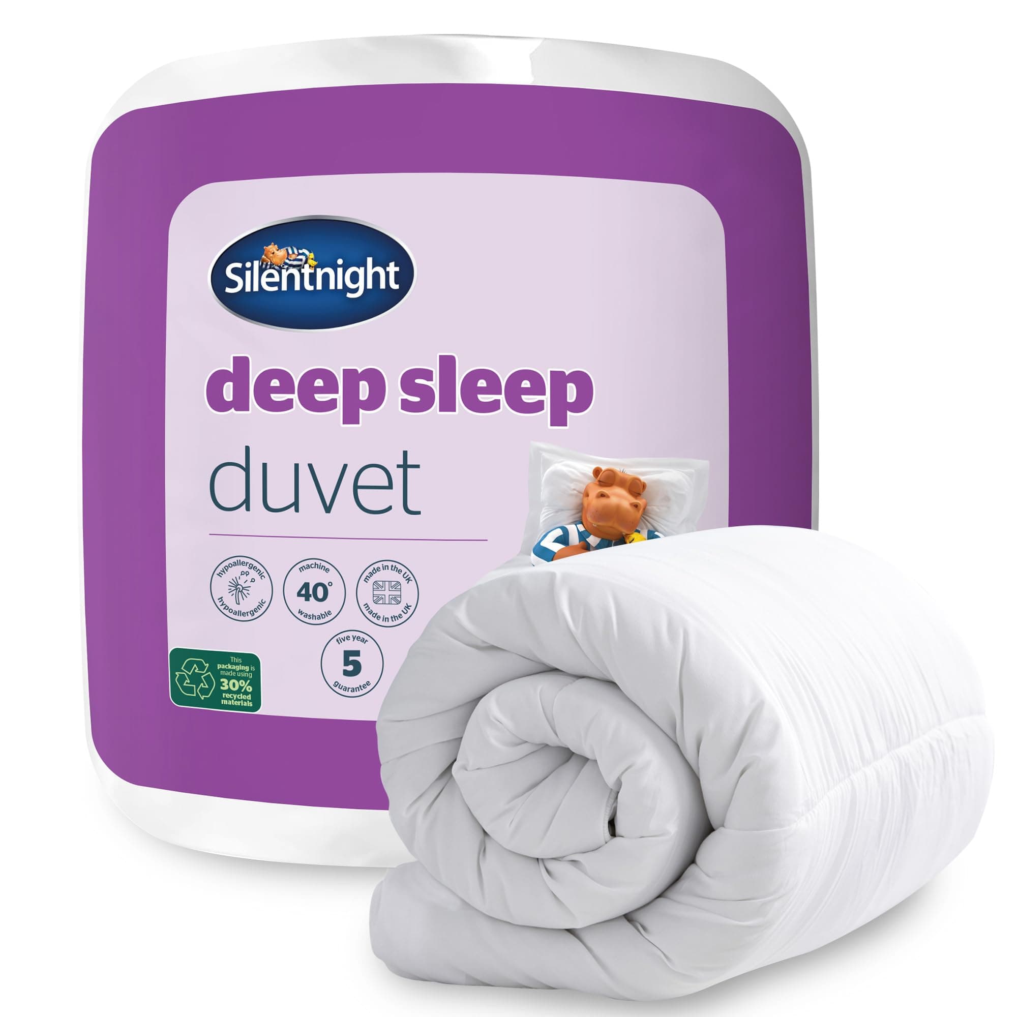 Silentnight Deep Sleep 15 Tog Duvet - Winter Heavy Comfy Bed Quilt - Sink Into Deeper Warm Sleep - Perfect for Cold Nights - Luxury Filled Soft Comfort - Hypoallergenic - Machine Washable, Super King