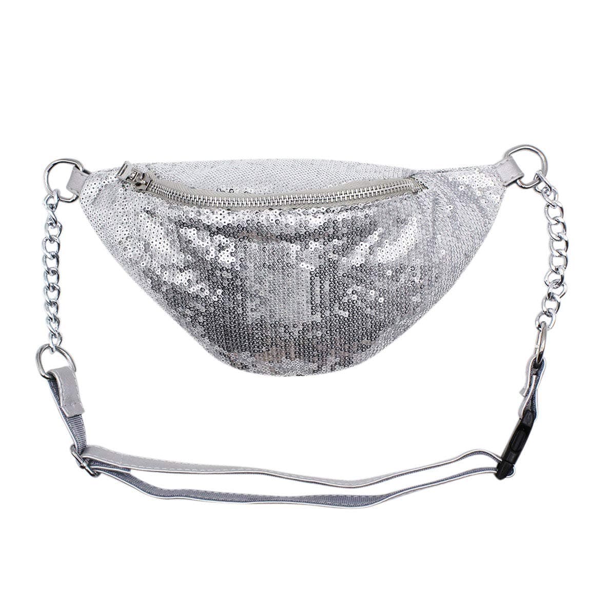 RARITYUSSparkly Sequin Fanny Packs Glitter Waist Bag with Adjustable Strap for Women Girls Unisex