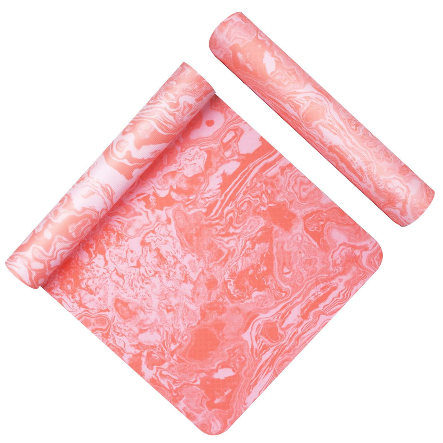 AIMERDAY Non Slip Yoga Mat Eco Friendly TPE Exercise Mat Premium Print 1/4 Inch Thick High Density Lightweight Pilates Mat with Carrying Strap for Floor Workout, Fitness & Hot Yoga 72" x 24"