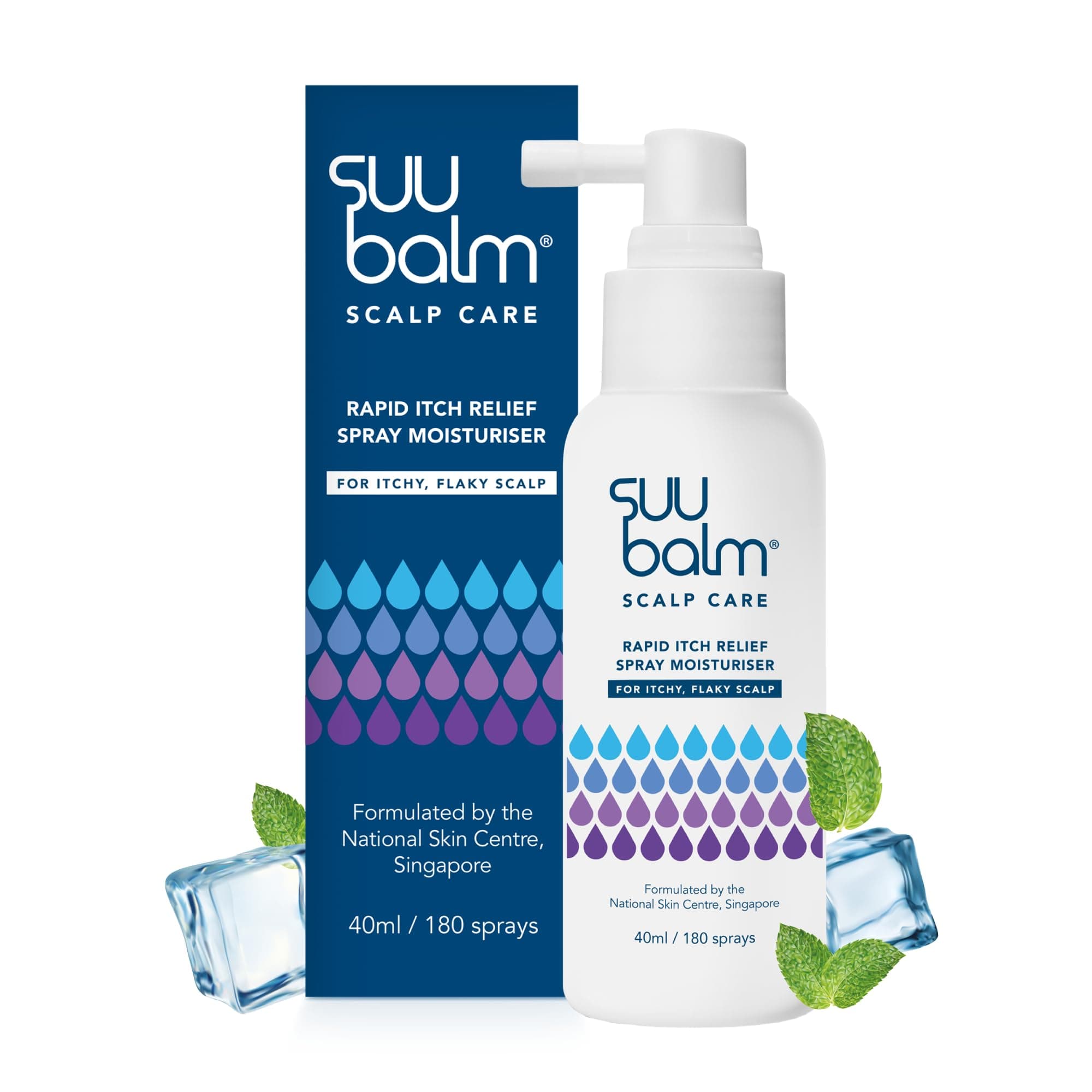 Suu Balm Scalp Care Rapid Itch Relief Spray Moisturiser, 40 milliliters