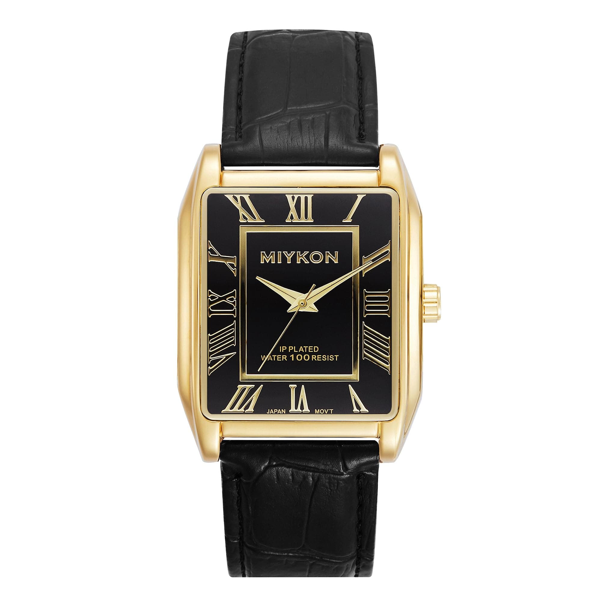 Vintage Watches for Men – Classic Tank Square Analog Watch with Genuine Leather Wrist Strap, Mens Dress Watches – Japanese Quartz, Waterproof to 100ft