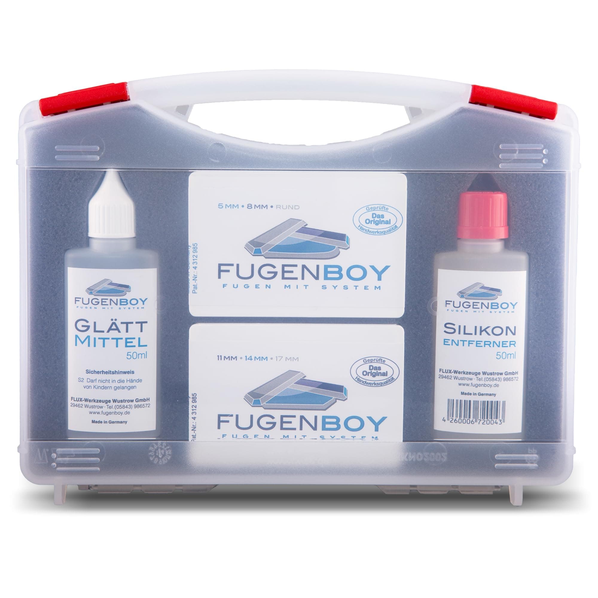 Fugenboy - Case for Professionals (All Joint sealant Tools, Silicone Remover, Smoothing Agent)