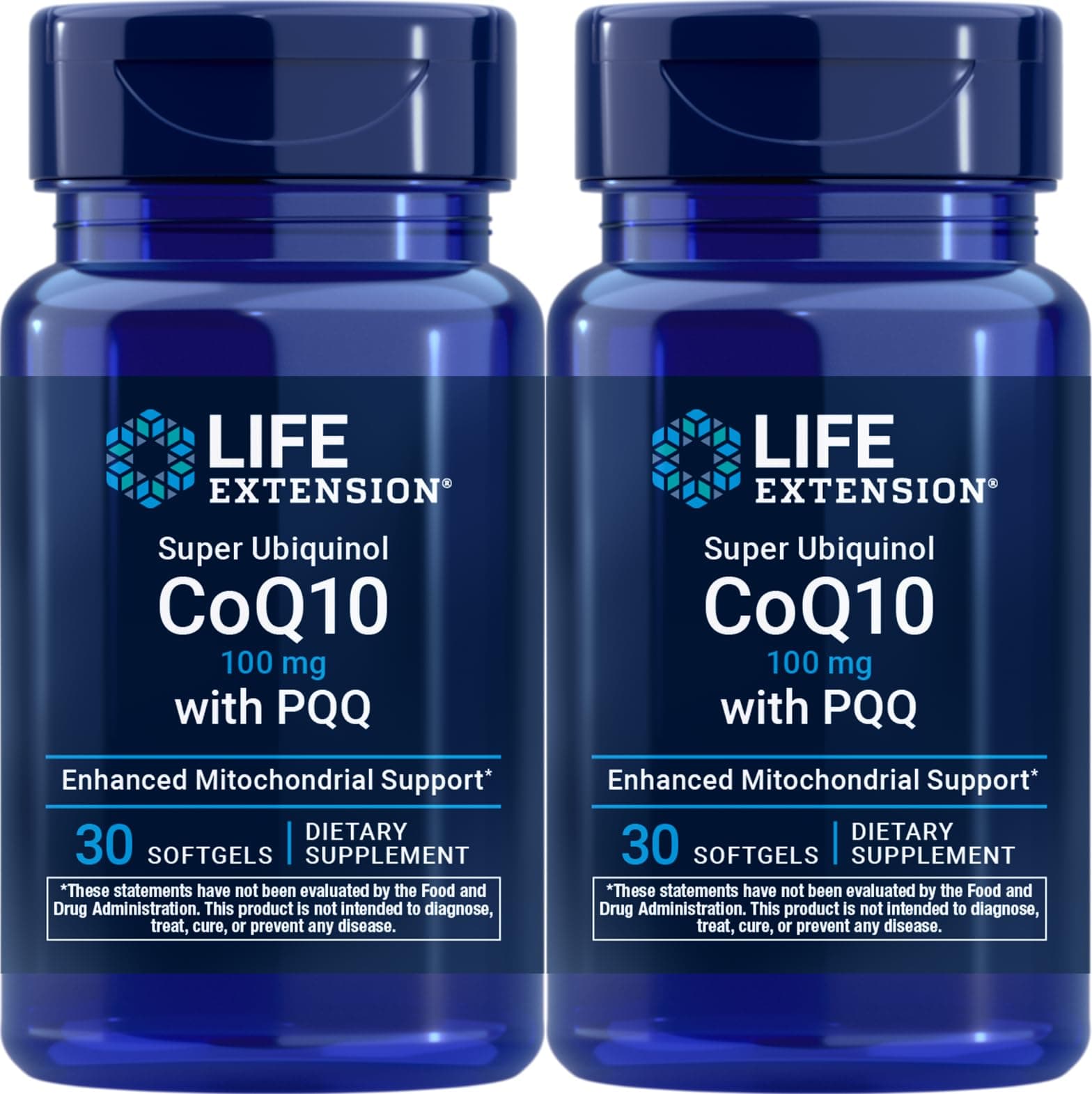 Super Ubiquinol CoQ10 with PQQ, 30 softgels (Pack of 2)