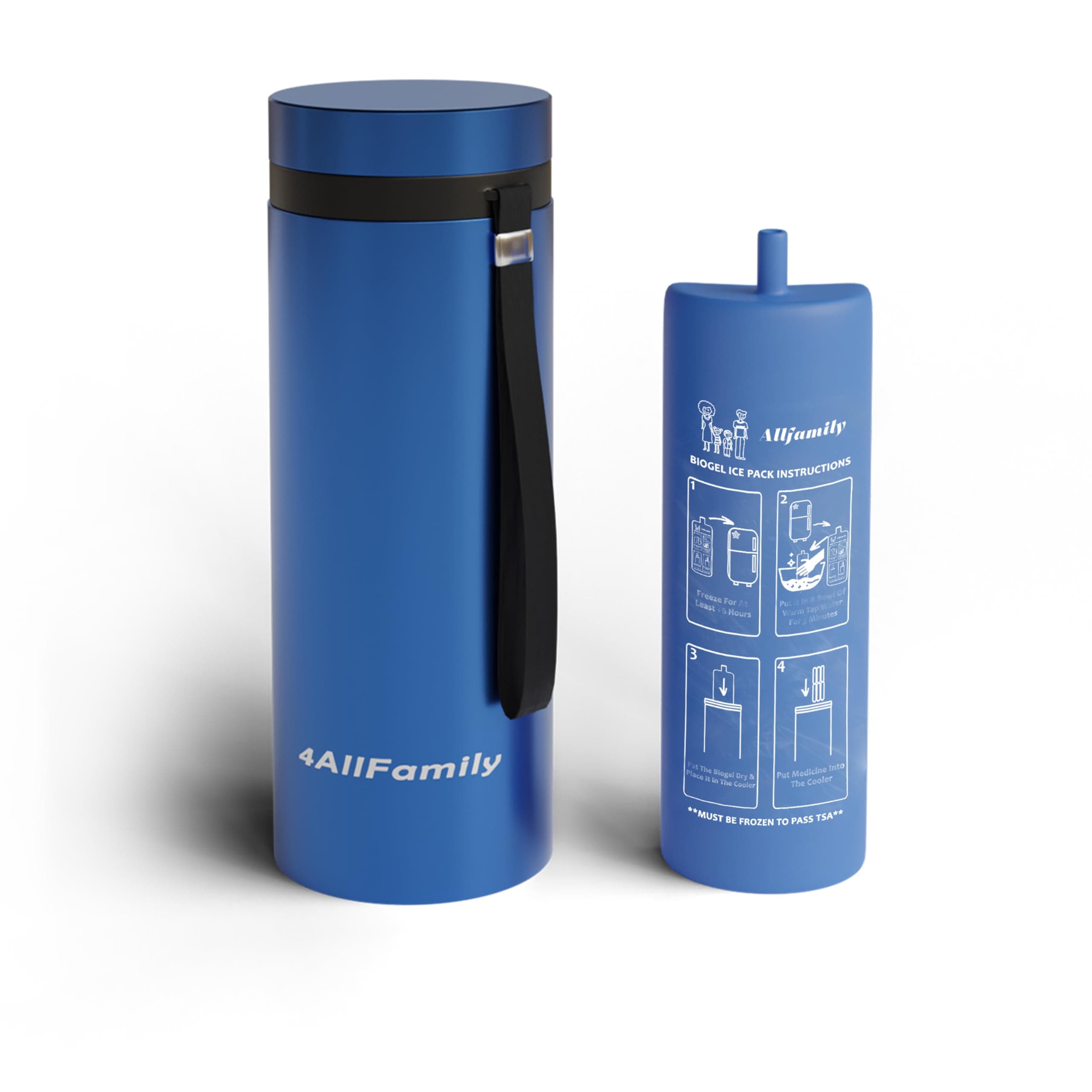 NOMAD BIG 48H 1-7 Pen INSULIN COOLER TRAVEL CASE Medicine Cooler TSA Approved Box EpiPen carry Case Medical Travel Cooler bag Diabetic Pen Travel Hard Shell Insulina with Biogel Ice Pack