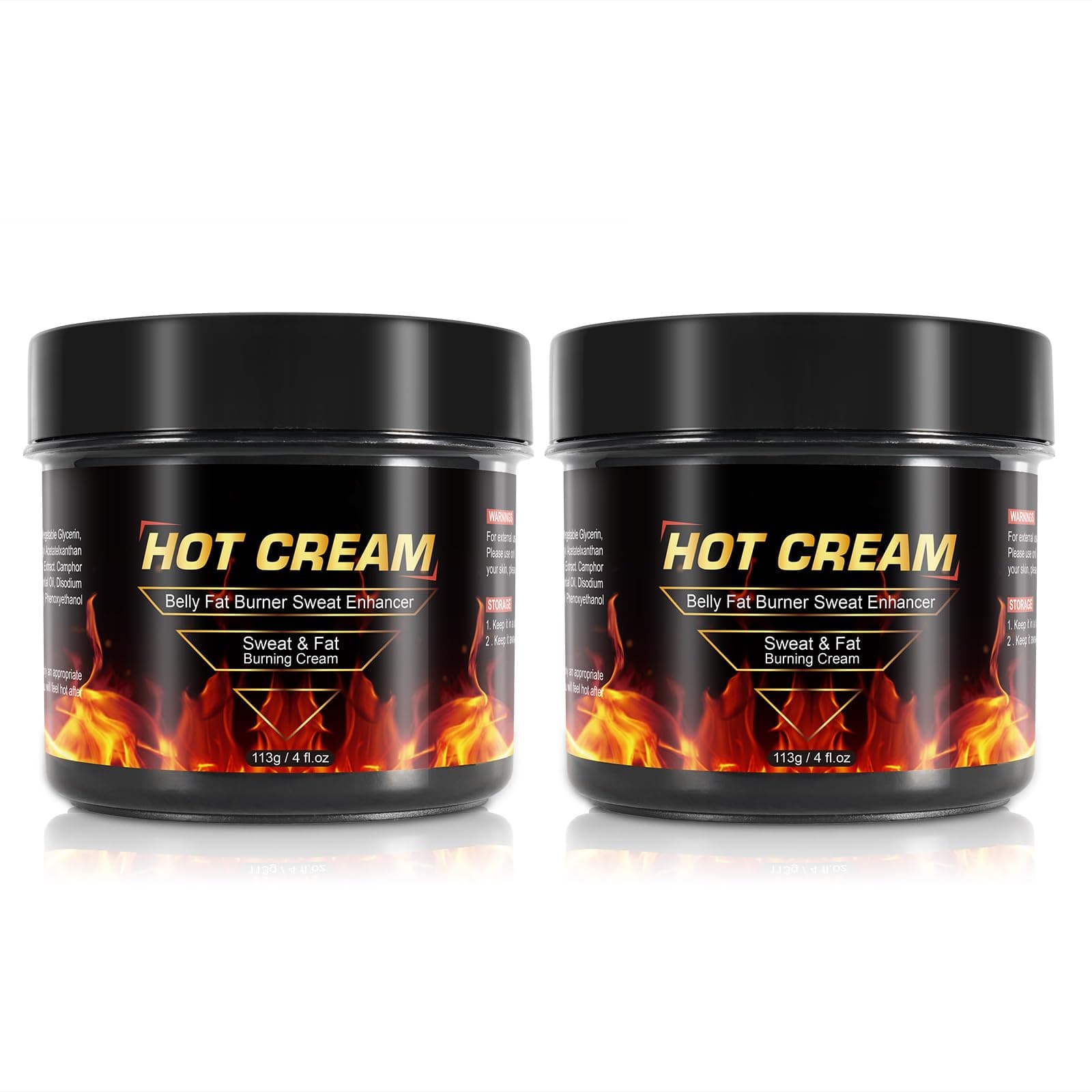 Hot Sweat Cream 2Pack, Creams for Belly Natural Weight Loss Cream Weight Loss Workout Enhancer for Women and Men Cellulite for Thighs Legs Abdomen Arms and Buttocks