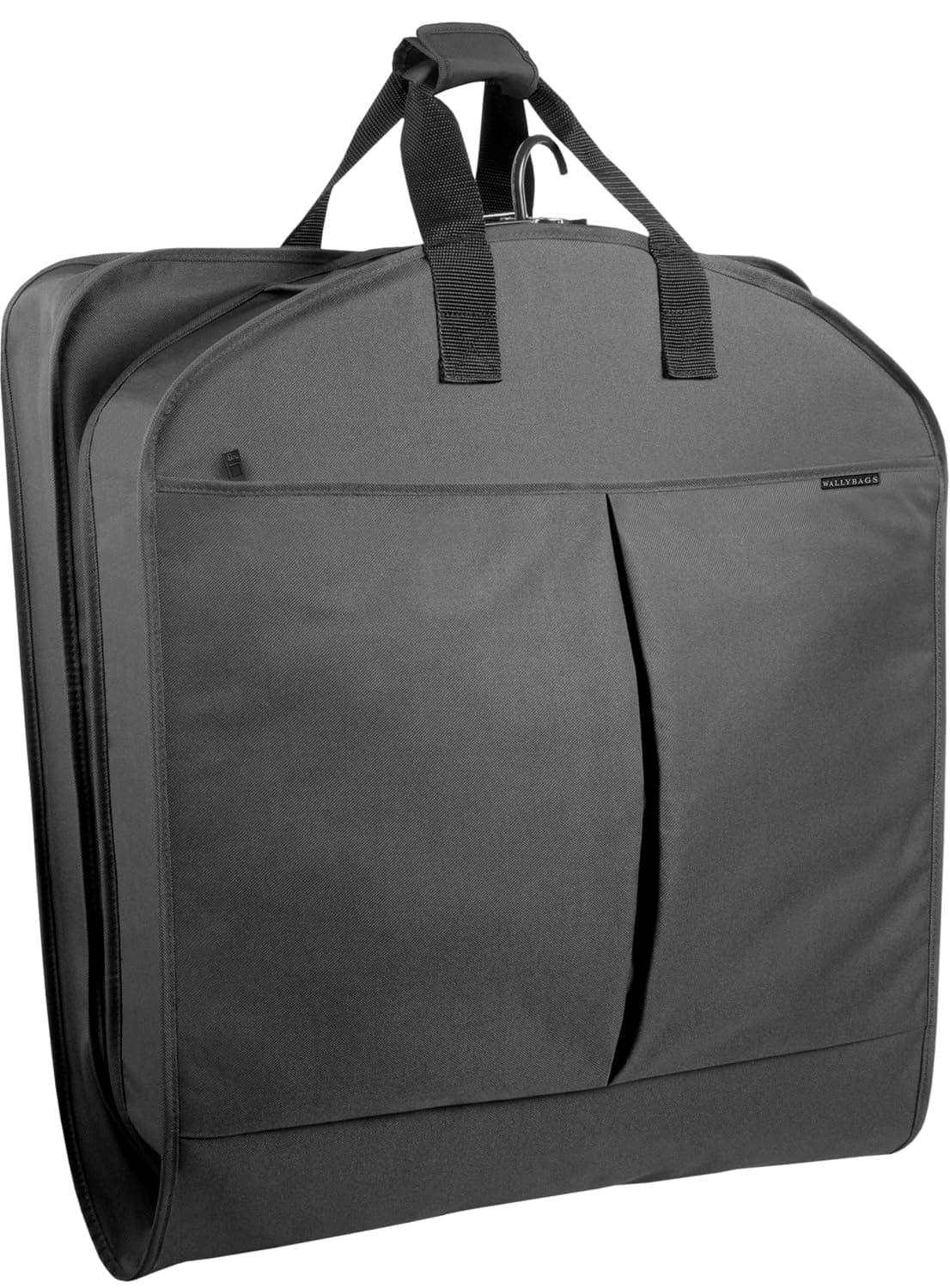 WallyBags® 45” Deluxe Extra Capacity Travel Garment Bag with Two Accessory, Black, 45-Inch, 45” Deluxe Extra Capacity Travel Garment Bag with Two Accessory Pockets