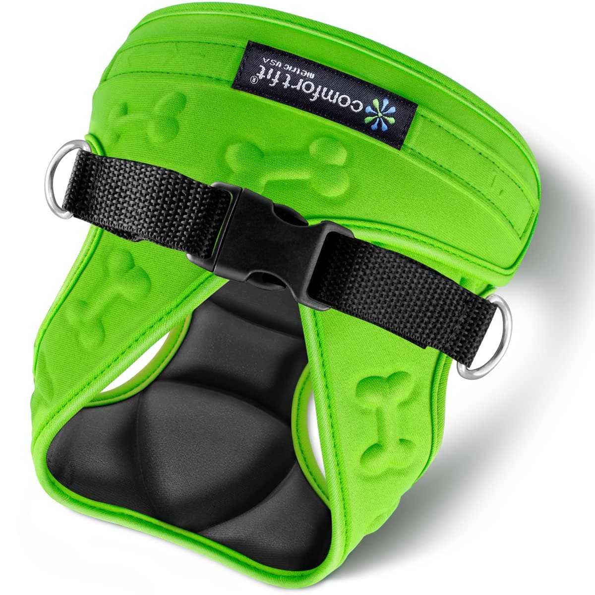 Cold Weather Dog Harness - Comfortable & Adjustable Harnesss for Dogs - Easy Walk Dog Harness (Green, Chest Size 13" - 17")