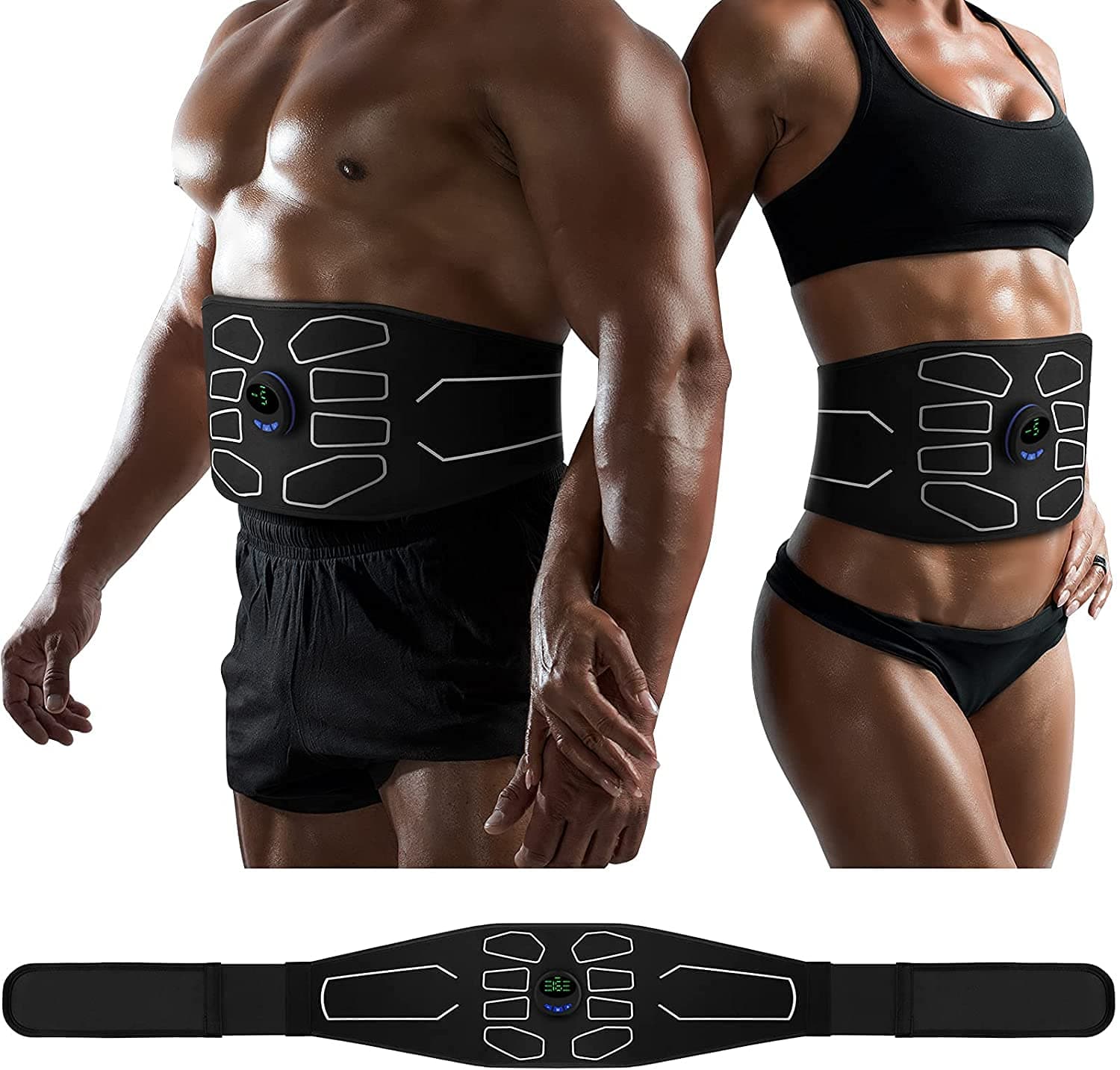 - ABS Stimulator, Ab Machine, Abdominal Toning Belt Muscle Toner Fitness Training Gear Ab Trainer Equipment for Home MZ-7