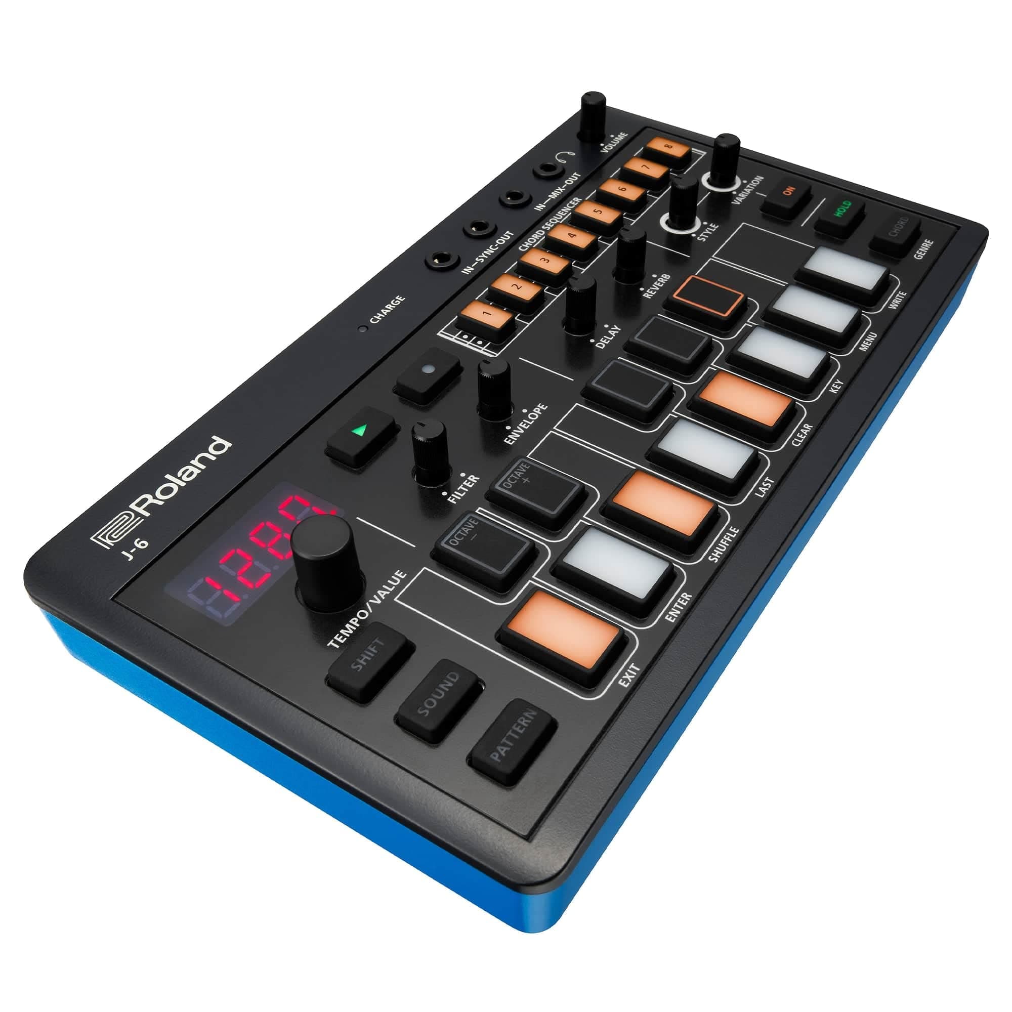 AIRA Compact J-6 CHORD SYNTH | Portable song creation machine with professional Roland sound and features | JUNO-60 Synth Engine & Presets | Chord Sequencer | Effects,Black