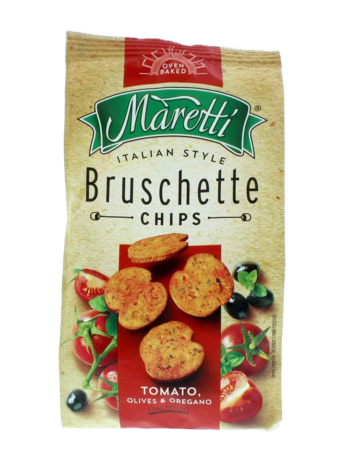 Bruschette Chips 70g - Box of 7 (Tomato, Olives & Oregano)