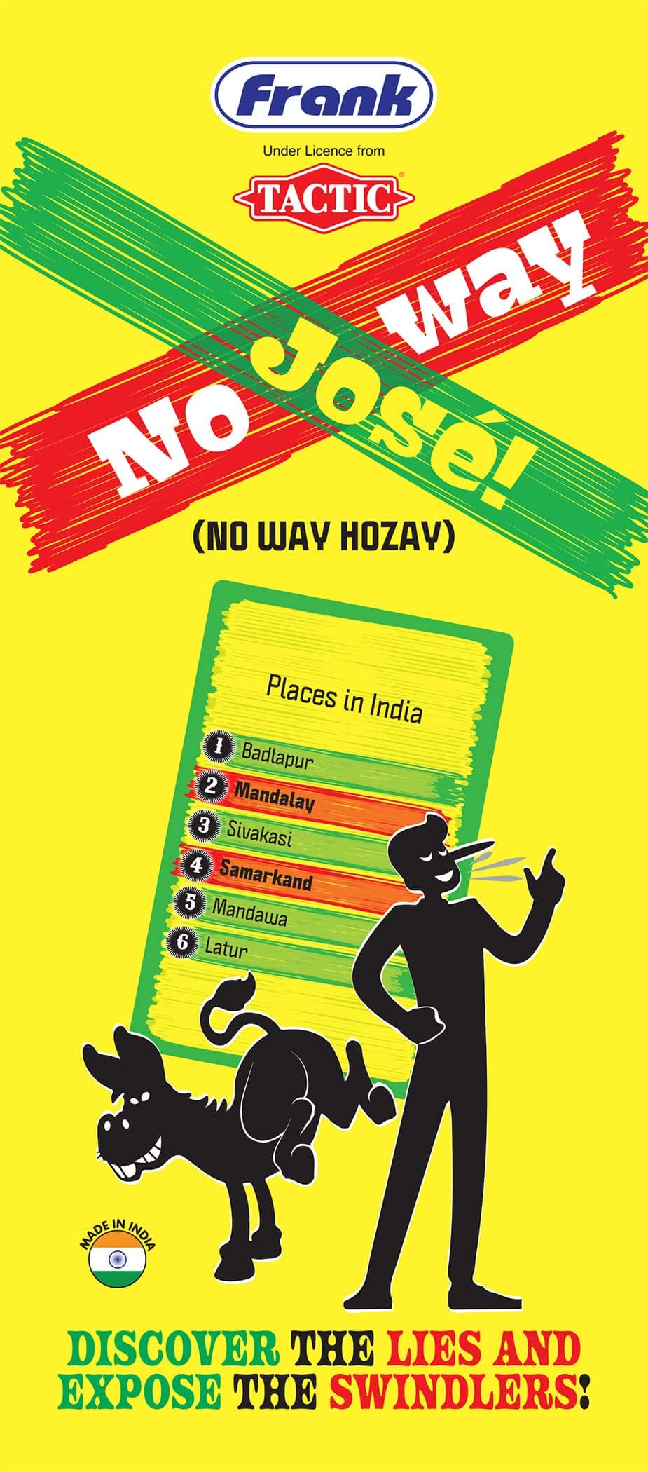 Frank No Way Jose! Classic Board Games for Kids, Adults & Teen Above 12 Years | Fun and Entertaining Card Game for 2 to 6 Players | Easy to Play Family Games for Stress Relief, Gifts for Teenagers