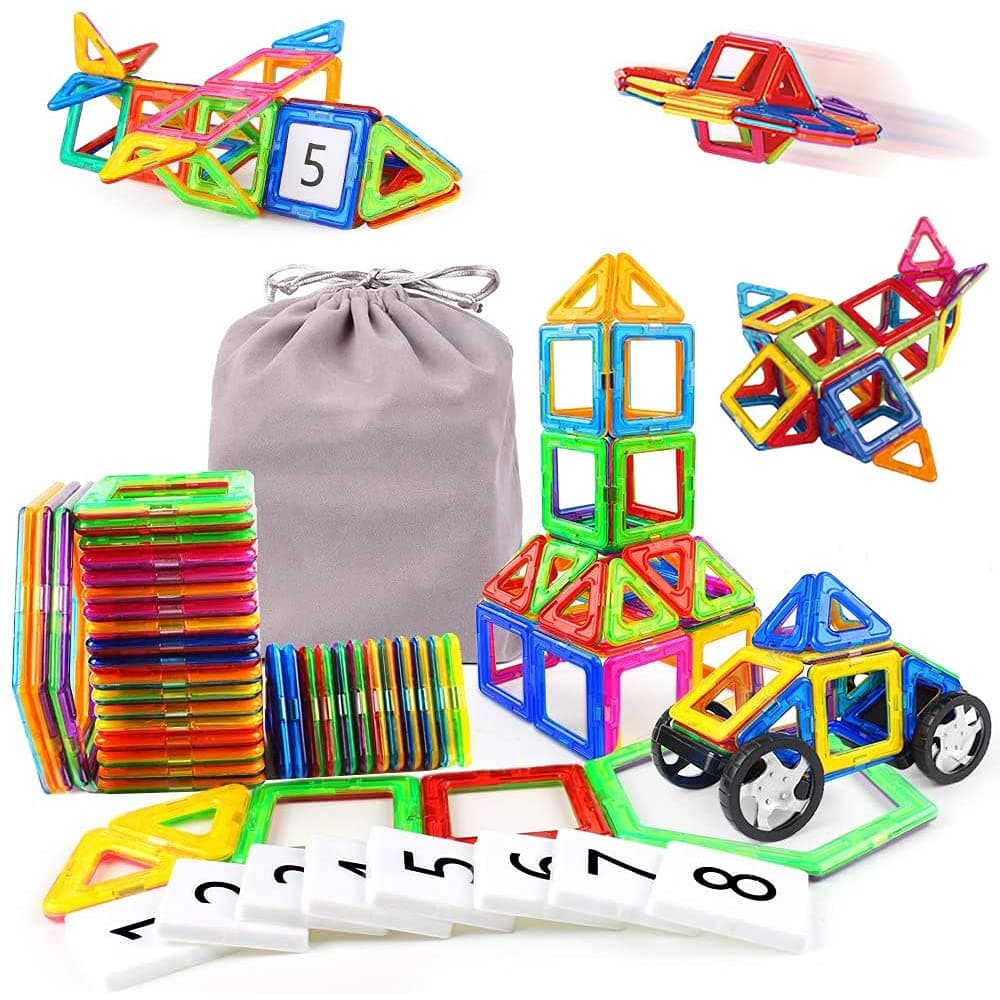 Magnetic Building Blocks for Boys and Girls Creative Construction Magnetic Tiles Kit Gifts STEM Educational Toys