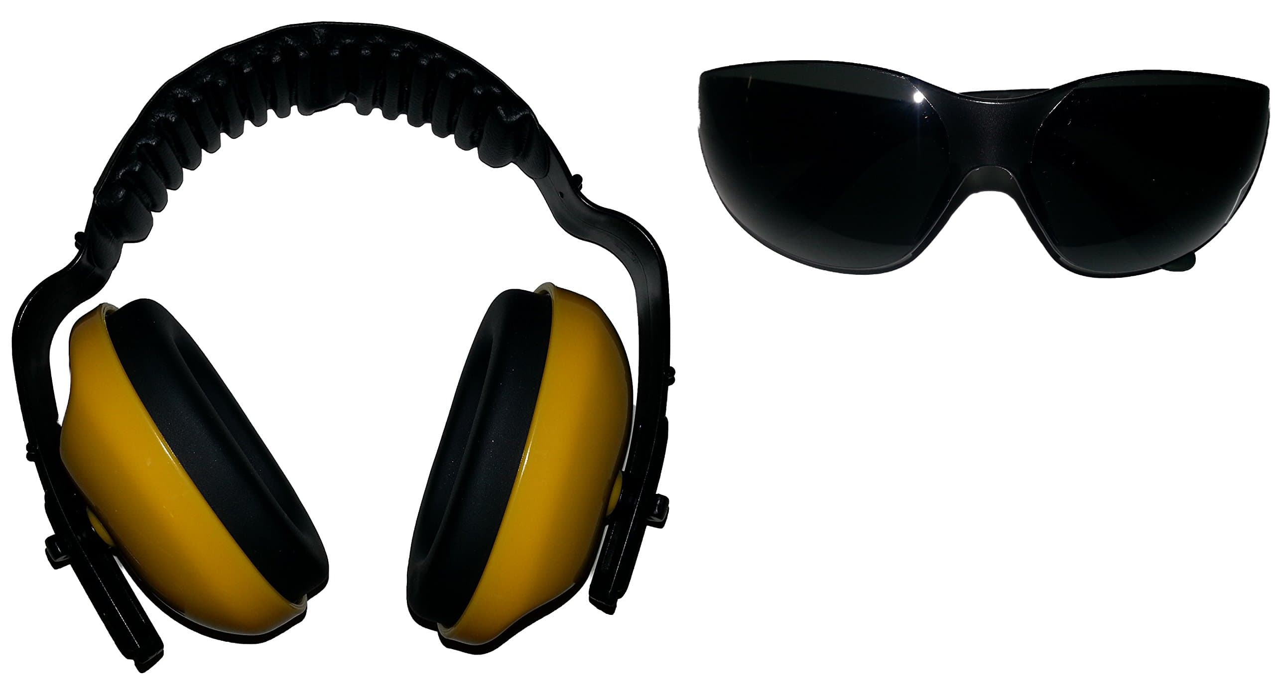 Forester Ear Muff 21 DB and Safety Glasses 2 Piece Bundle