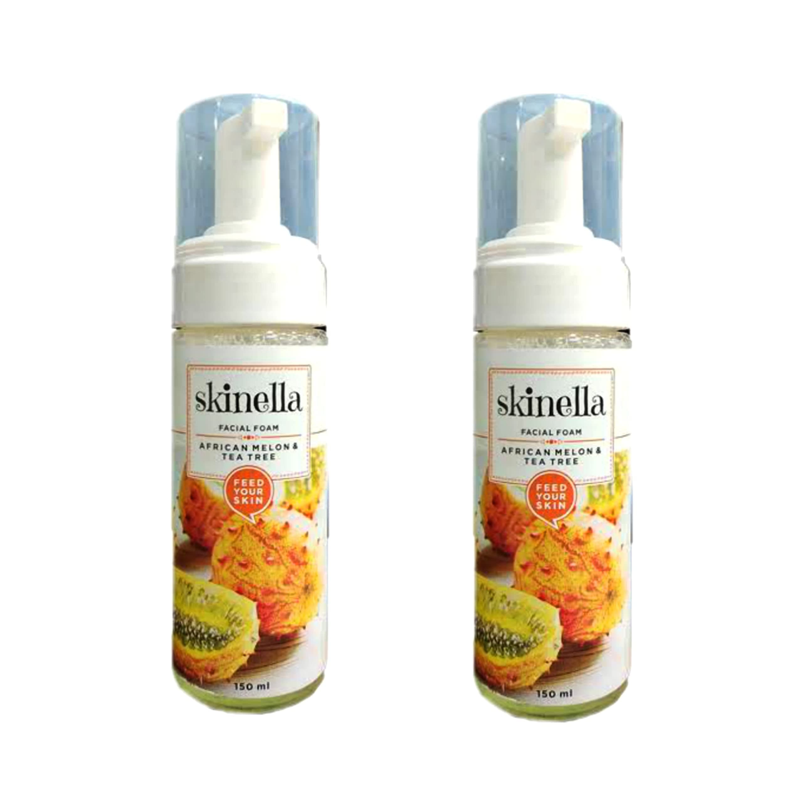 Skinella Facial Foam with African Melon & Tea Tree for Reduce Acne Scar, Smooth and Clear Skin 150ml (pack of 2)
