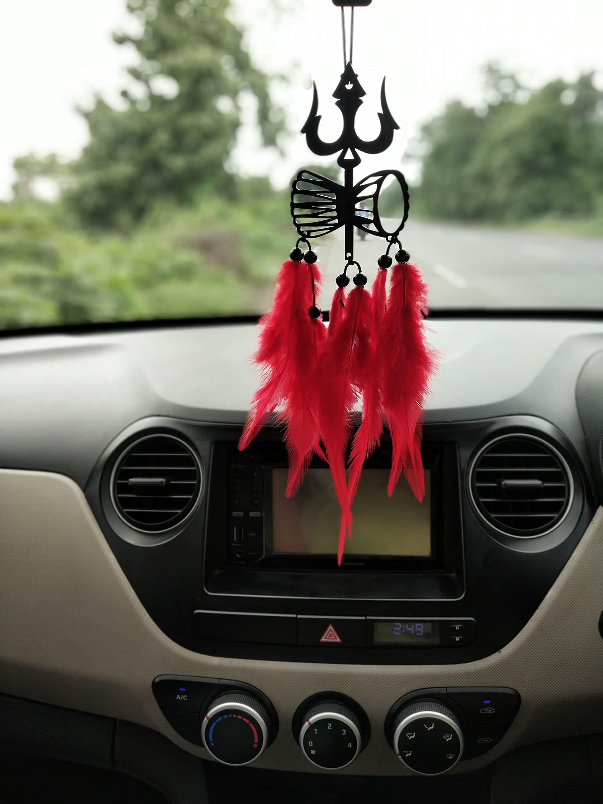 WANDF Acrylic Dream Catcher Car Hanging Ornament | Good Luck Rear View Mirror Decor | Positive Vibes Car Accessories | Dream Catcher for Balcony,Room,Garden,and Gift Decoration(Lord Shiv),Multicolor