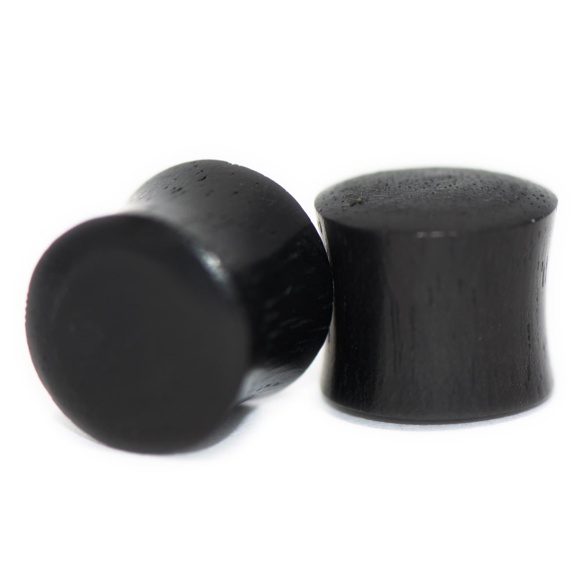 Down South Sales Flesh Tunnel Solid Double Flare Black Horn Ear Plugs Expander Earrings