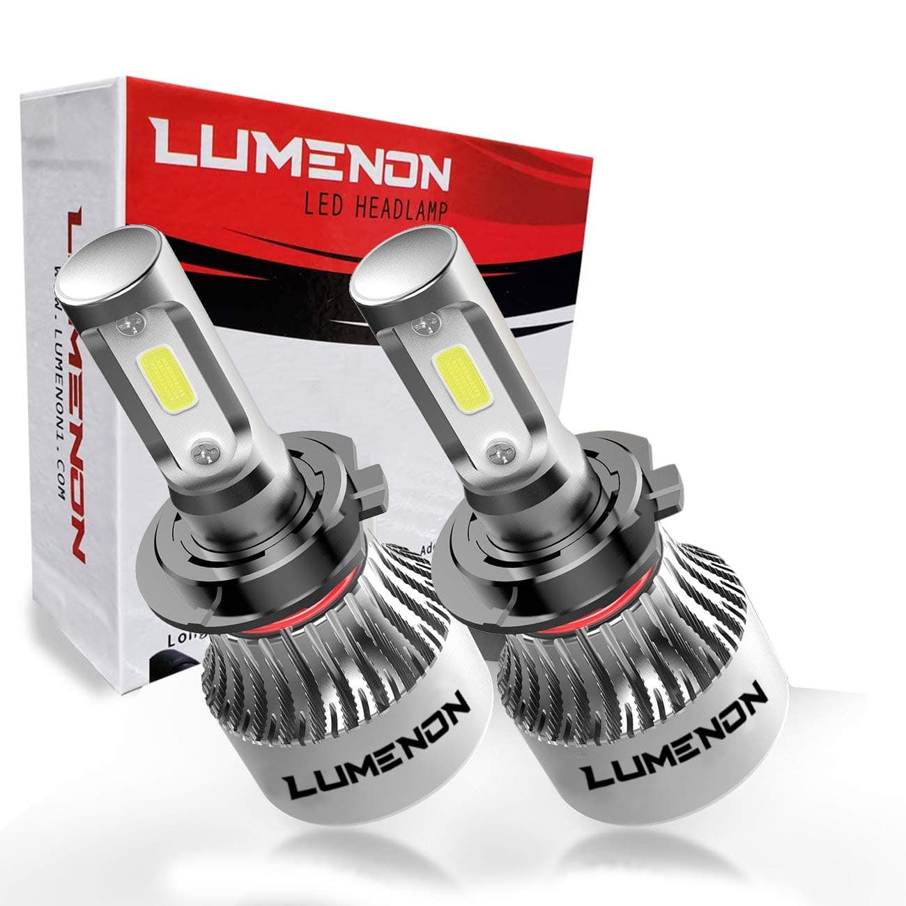 Lumenon LED Headlight Kit Flip COB Chips-90W 18000LM 6000K Xenon White Light (H7)