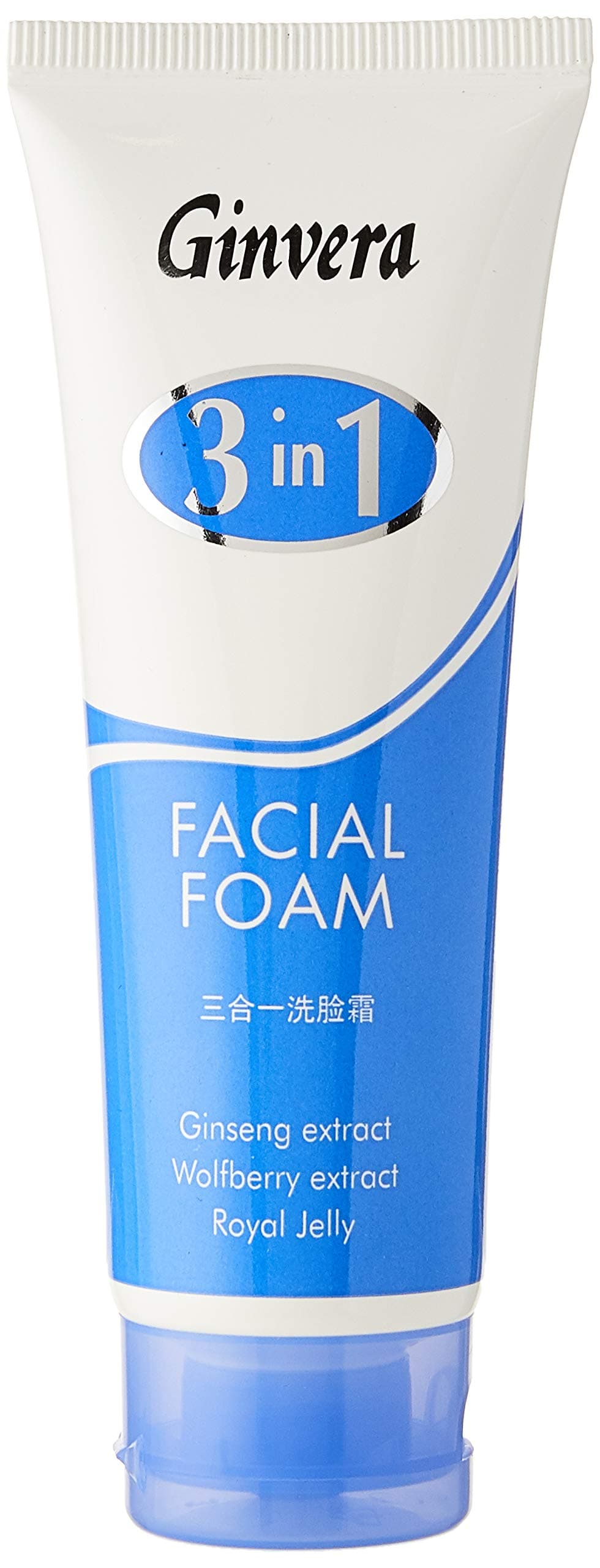 3 in 1 Ginseng Wolfberry Royal Jelly Facial Foam Face Wash Cleanser 100G