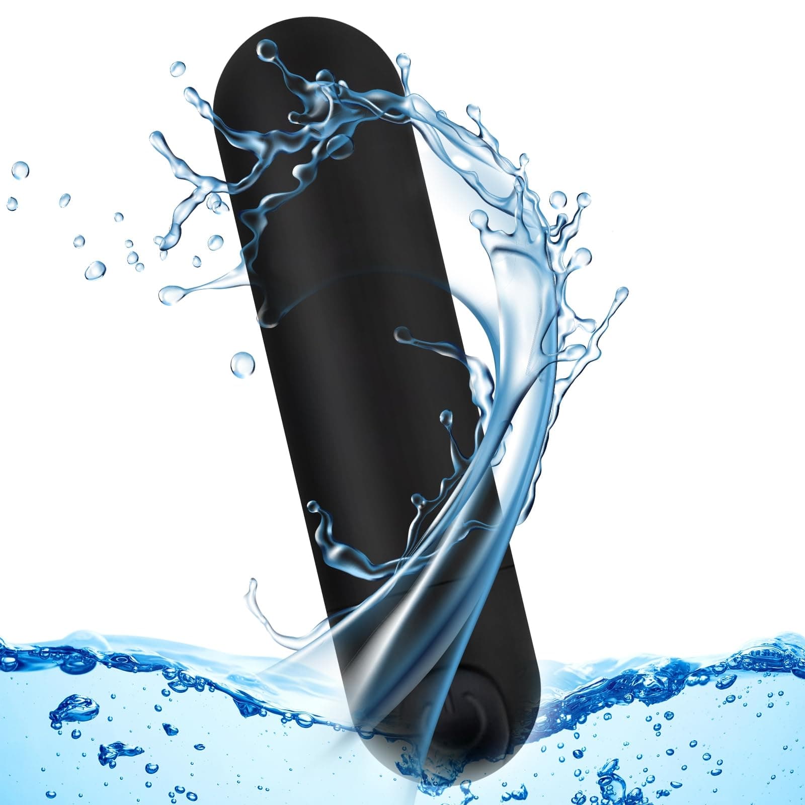 Handheld Electric Back Massager - Mini Waterproof&Rechargeable Handheld Deep Tissue Neck Black