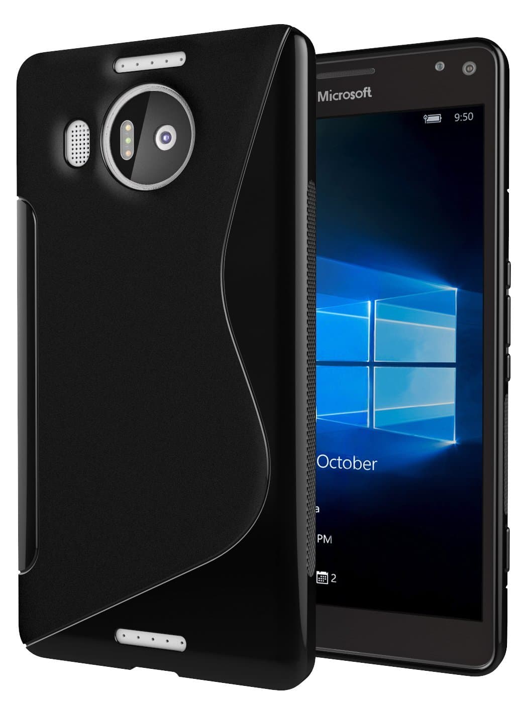 Microsoft Lumia 950 XL Case, Cimo [Matte] Premium Slim TPU Flexible Soft Case for Microsoft Lumia 950 XL - Black