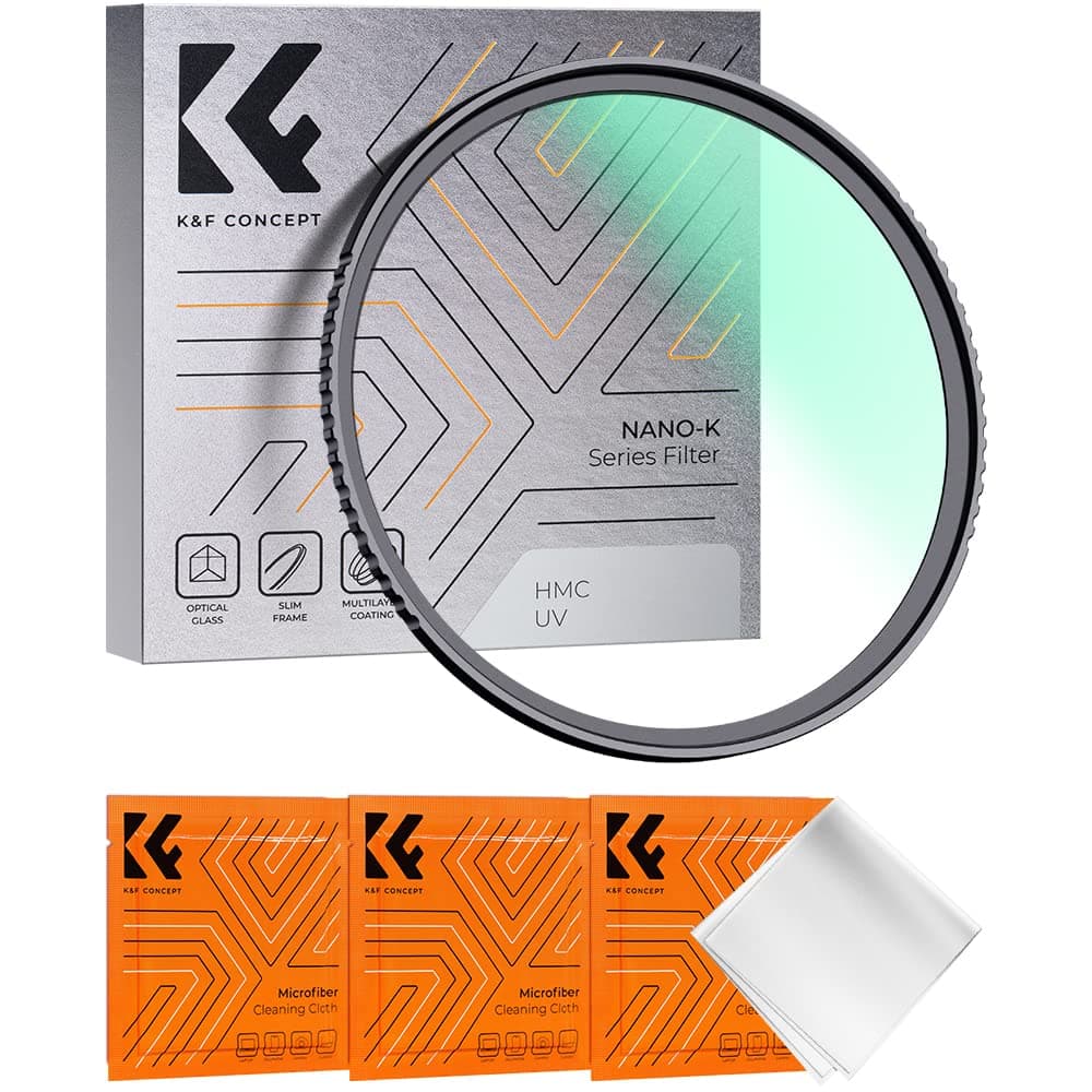 K&F CONCEPT 77MM UV Filter Ultra Slim Japan Optics Multi Coated Ultraviolet Protection Lens Filter (Nano-K Series)