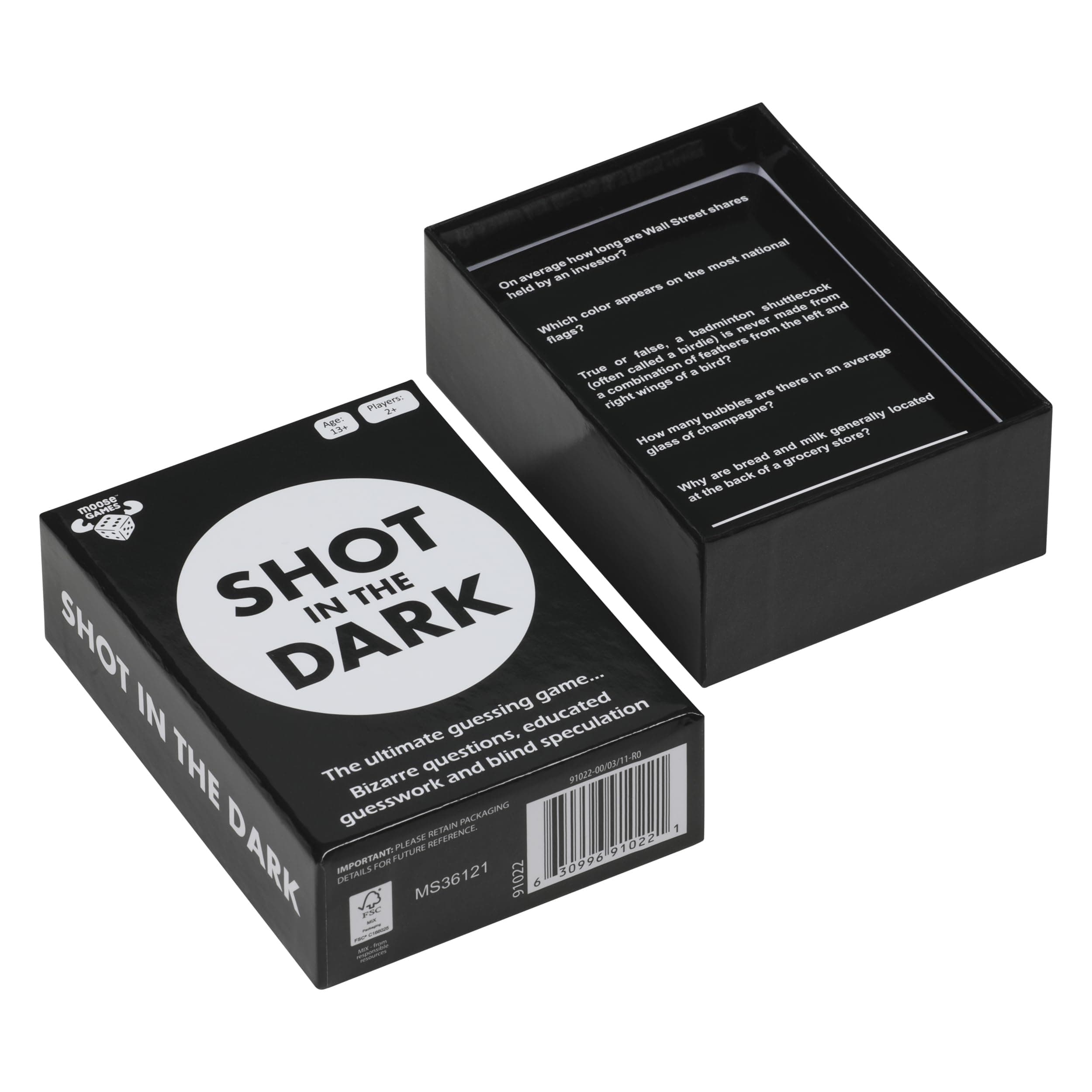Shot In The Dark - Moose Games - The Ultimate Unorthodox Quiz Game, Multicolor, 91022