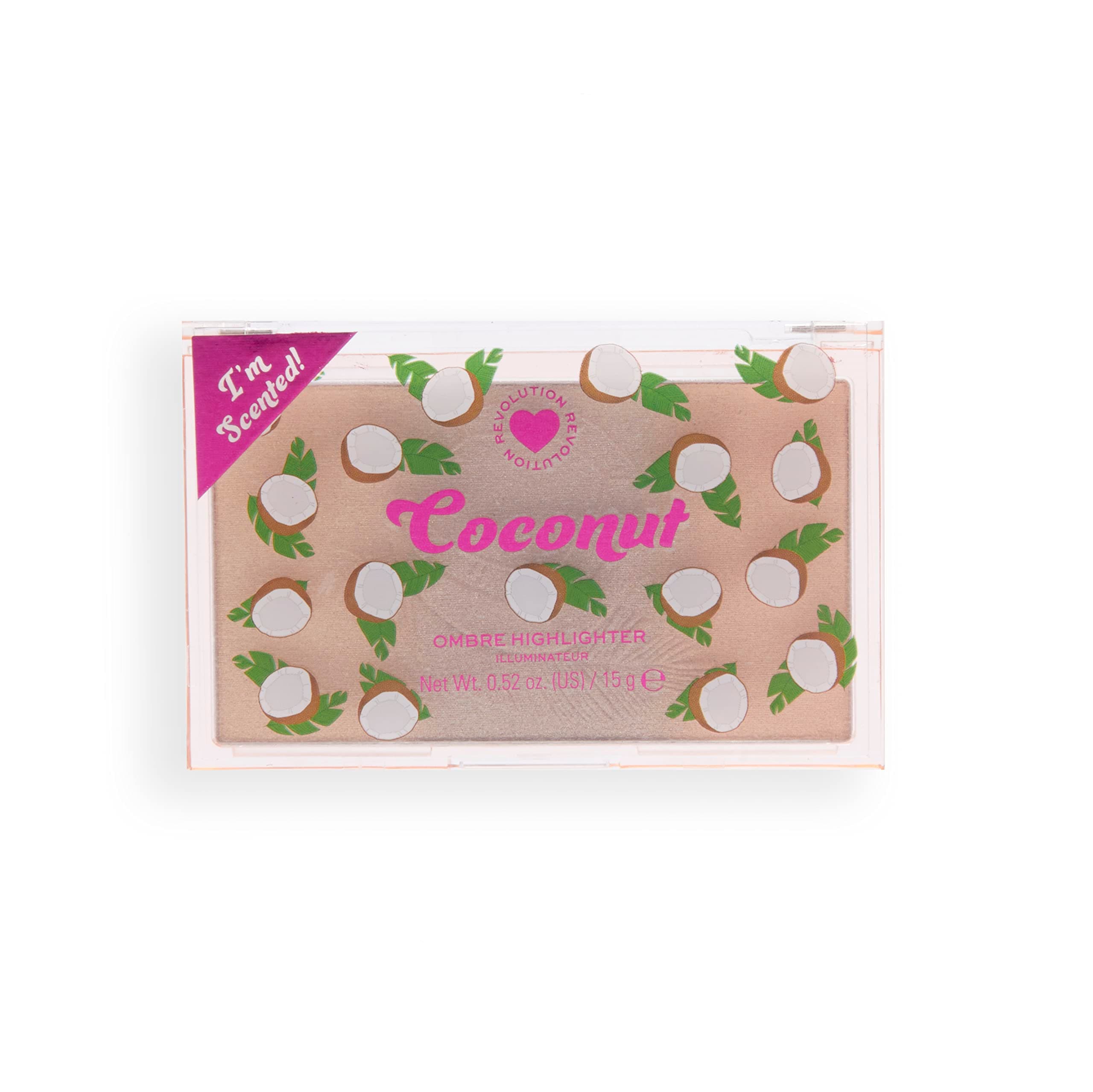 I Heart Revolution Makeup Blush, Pressed Powder Blusher, Highly Pigmented, Vegan & Cruelty-Free, Coconut Ombre, 15g