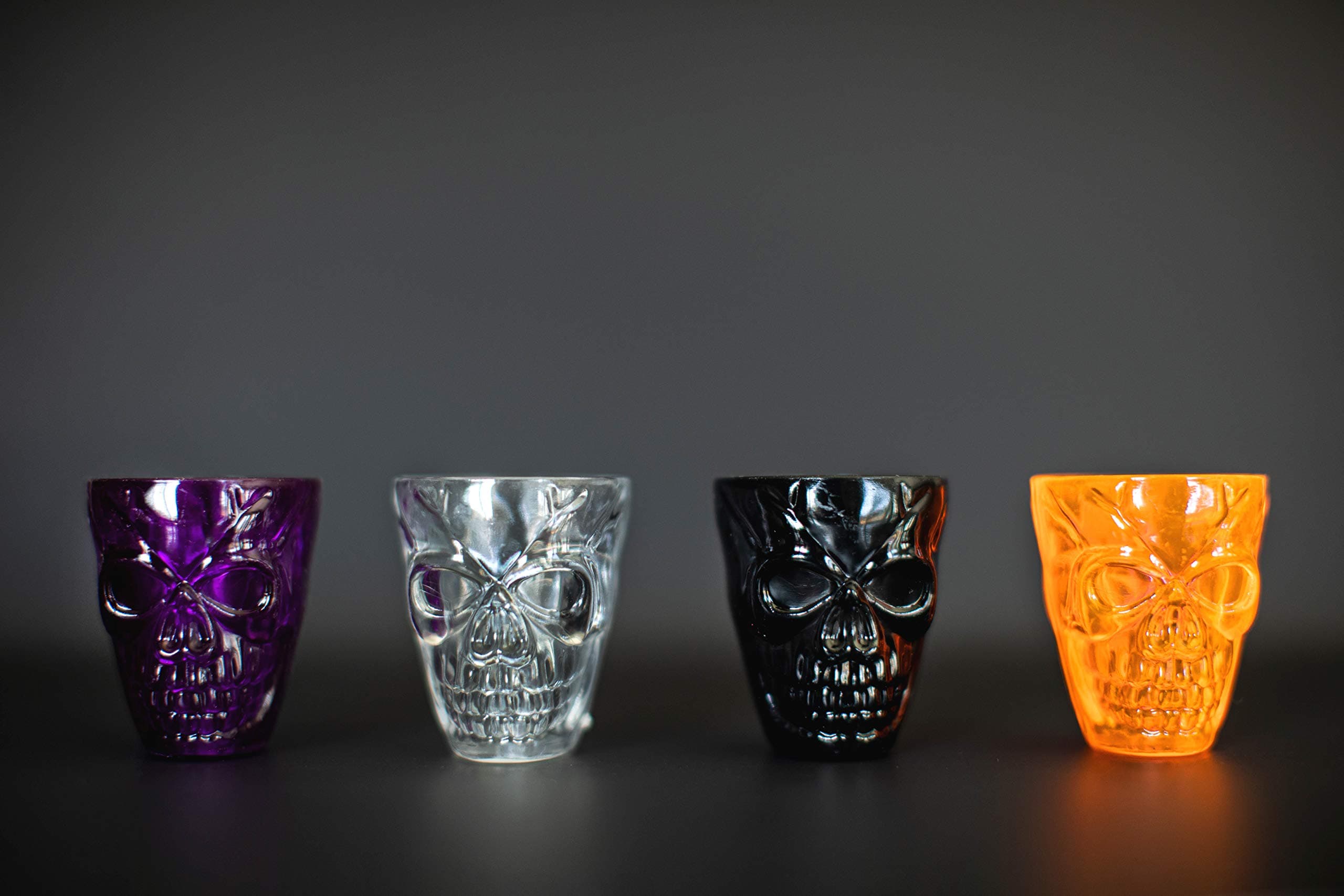 40 Bulk Halloween Skull Party Favor Shot Glasses or Dessert Cups - ideal for kids of all ages