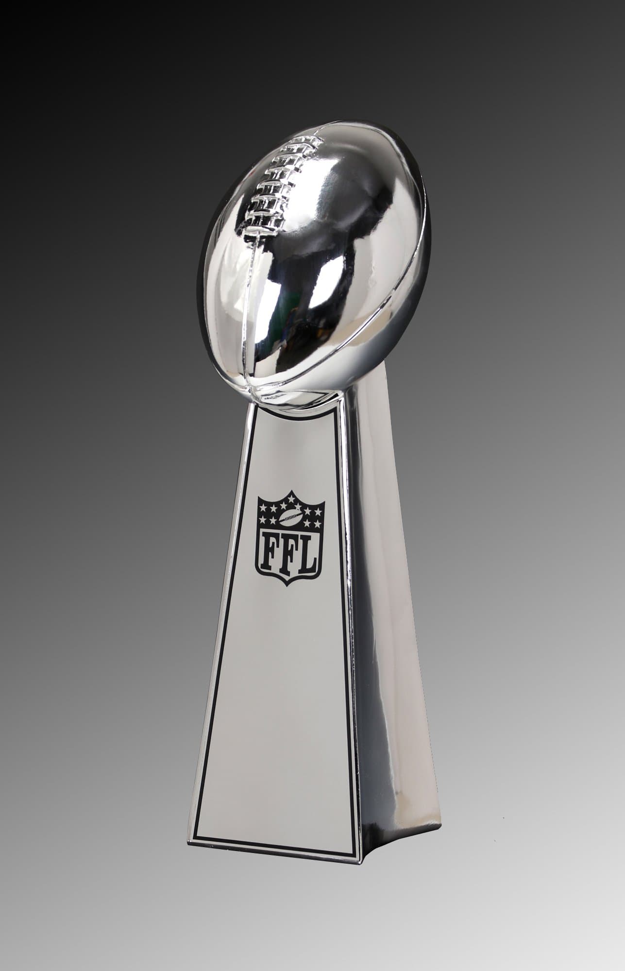 Fantasy Football Trophy, Chrome Finish Lombardi, 9 1/2" Tall, Awesome Trophy