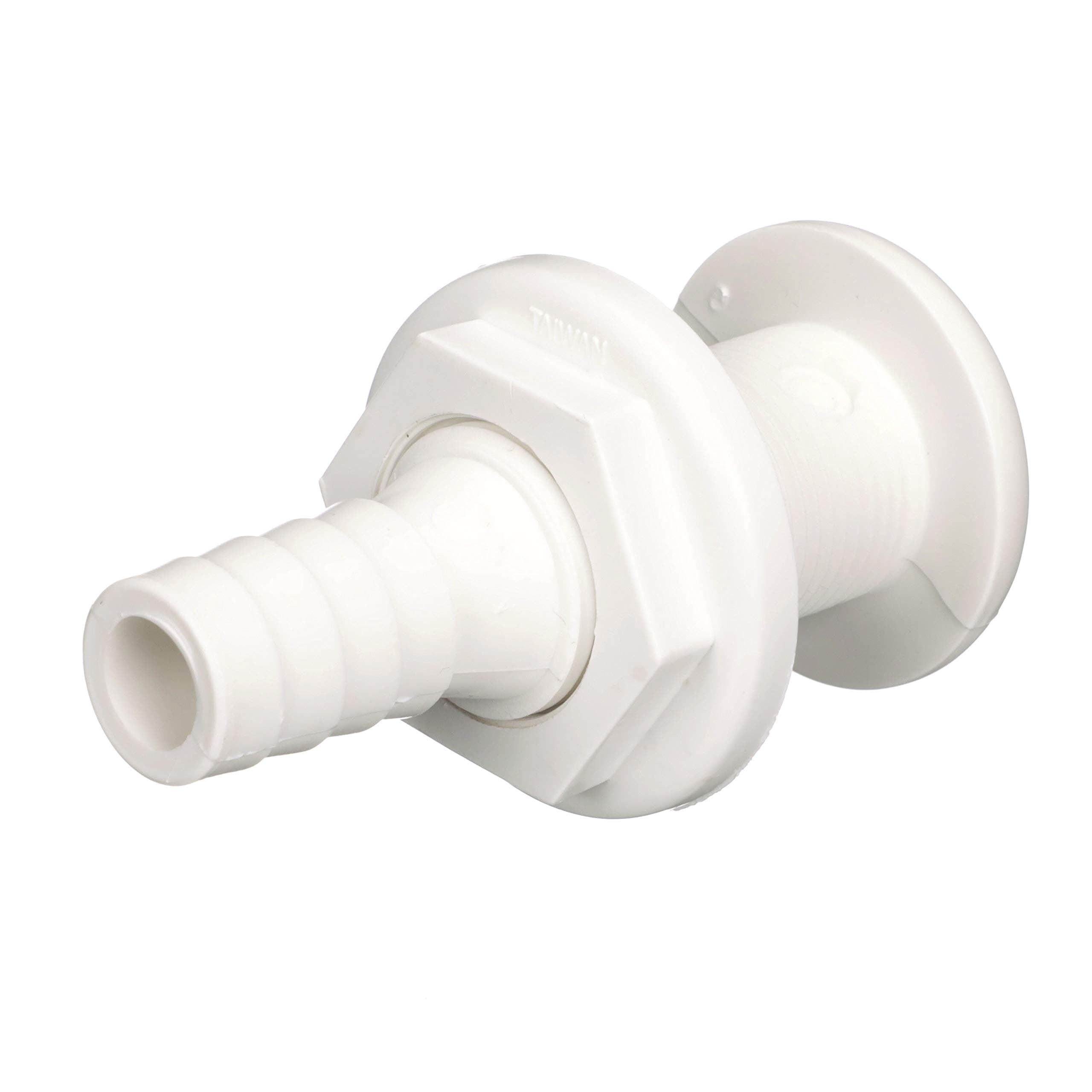 Unisex Adult Through-Hulls Boating Plumbing Fittings, White, One Size US