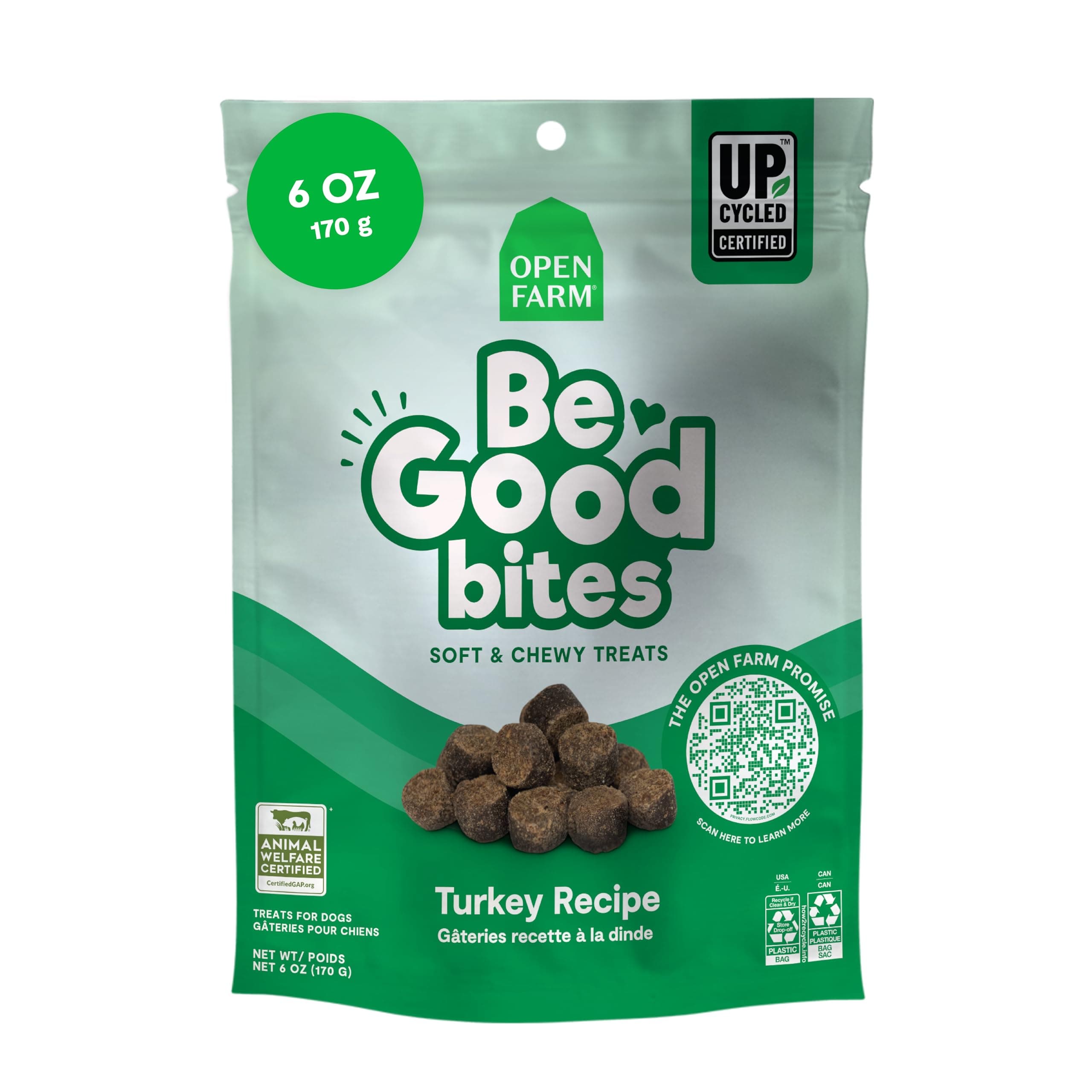 Open Farm Be Good Bites Turkey Recipe Dog Treat - 170G
