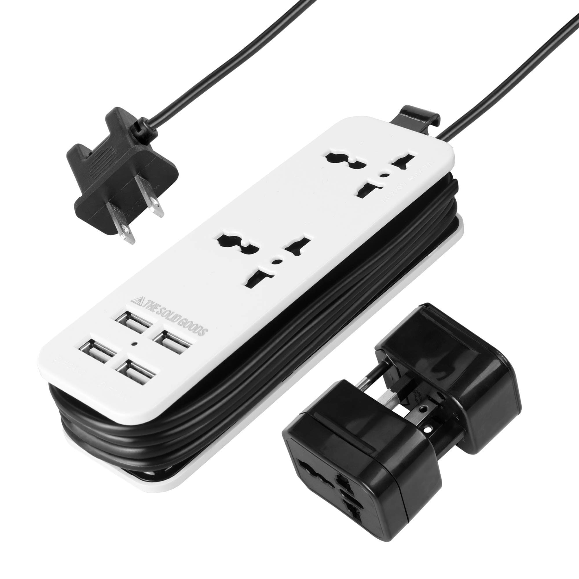 New & Improved 2021 POWERGENCE Travel Adapter Power Strip Charging Station for Home Office with Carrying Case and Universal Adapter Plugs - 2 Universal AC Sockets and 4 Fast Charge USB Ports…