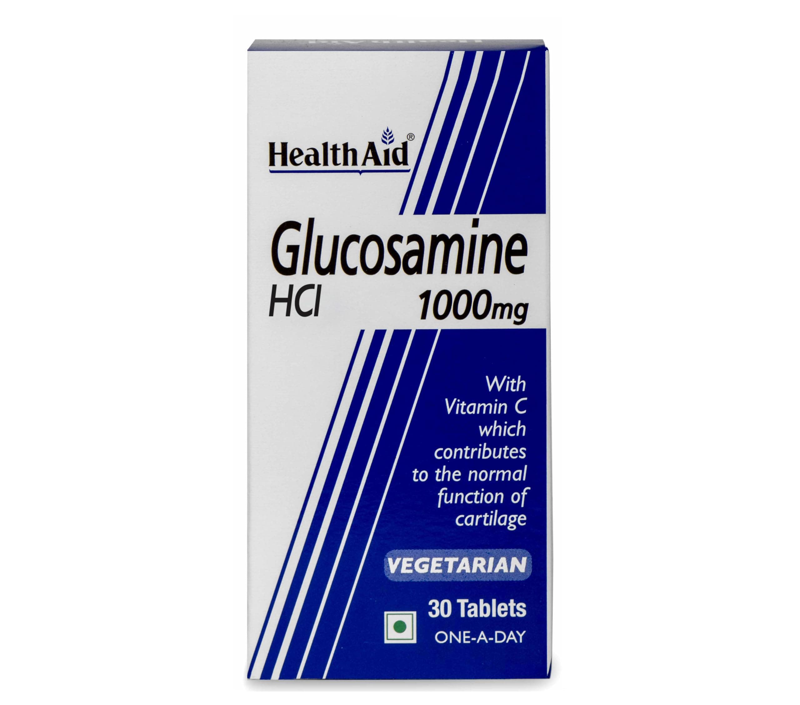 HealthAid Glucosamine HCL 1000mg + Vitamin C, Curcuma & Manganese | Joint Health, Flexibility & Bone Strength | 30 Veg Tablets