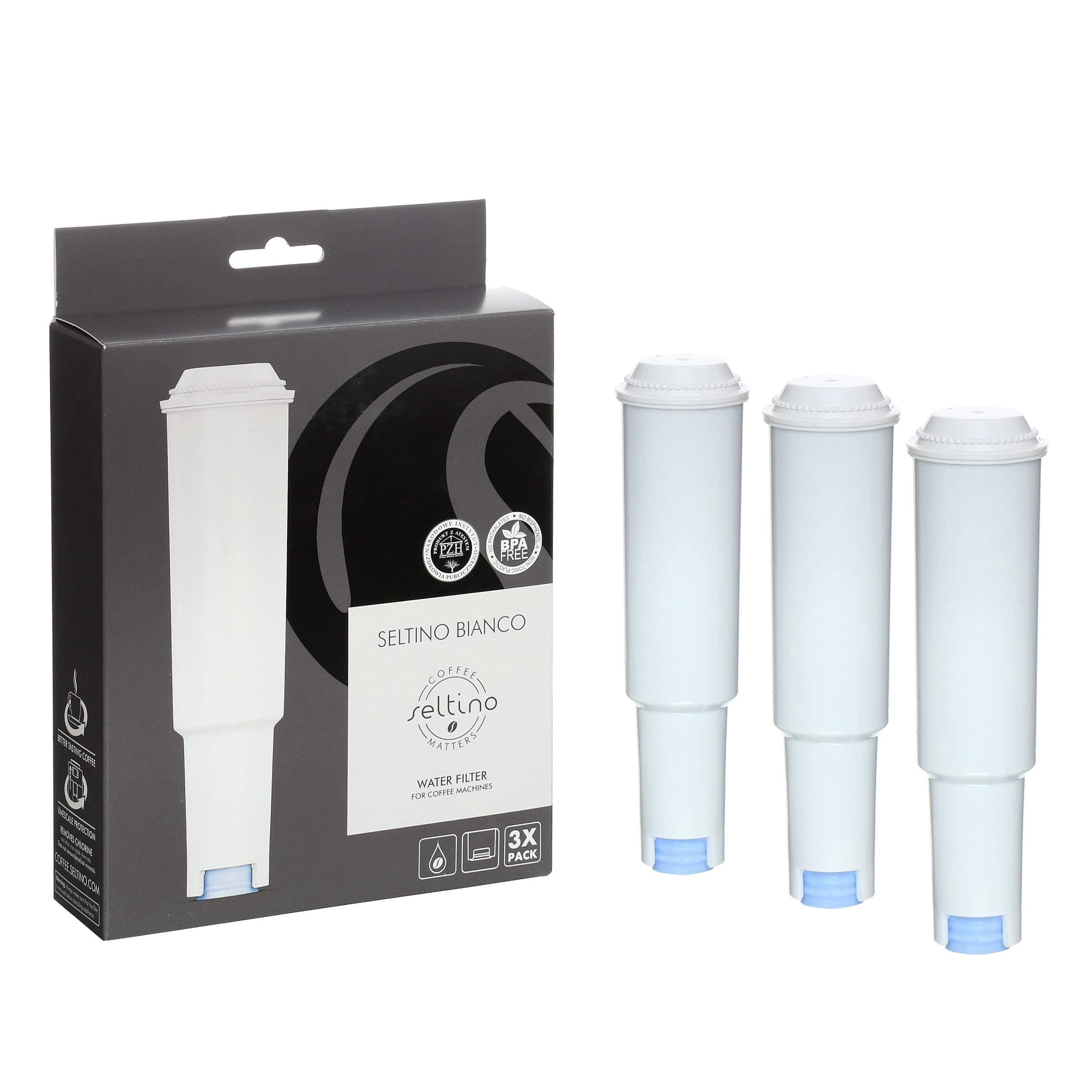 Tripple pack of Seltino BIANCO - water filter for Jura compatible with Jura Claris White (3 filters)