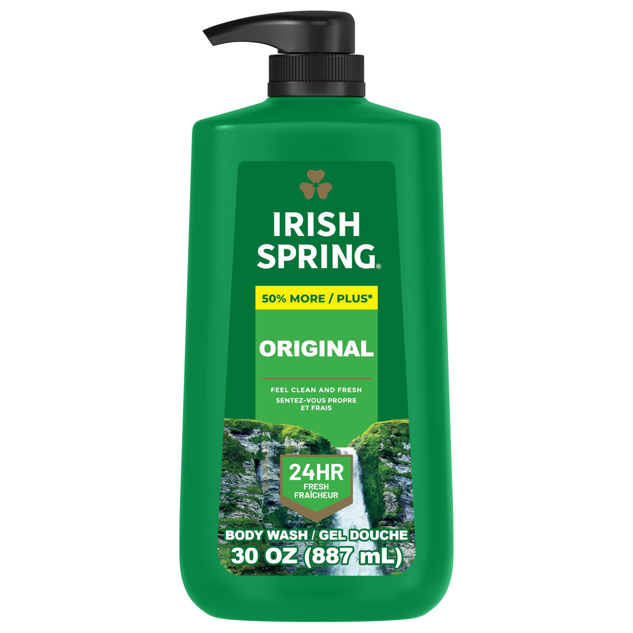 Irish Spring Original Clean Body Wash for Men, 30 Fl Oz