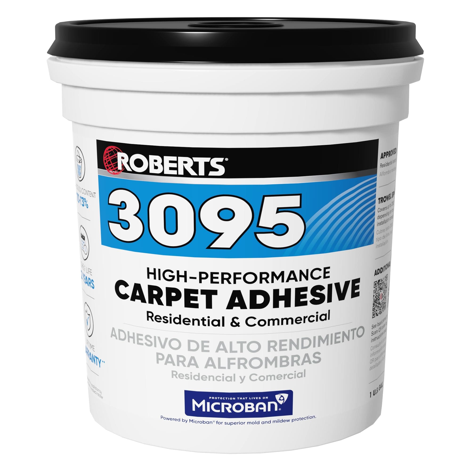 Roberts 3095-1 Carpet Adhesive, 1 gal, Beige