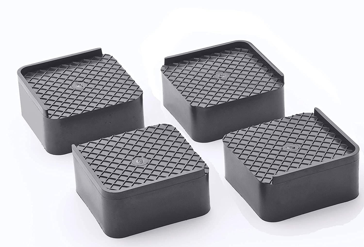 KBS Washing Machine Stand Refrigerator Anti Vibration with Suction Cup Kitchen Accessories Items Washer Dryer Furniture Sofa Leg Anti Walk Slip Rubber Pad (Square-Furniture Pads)