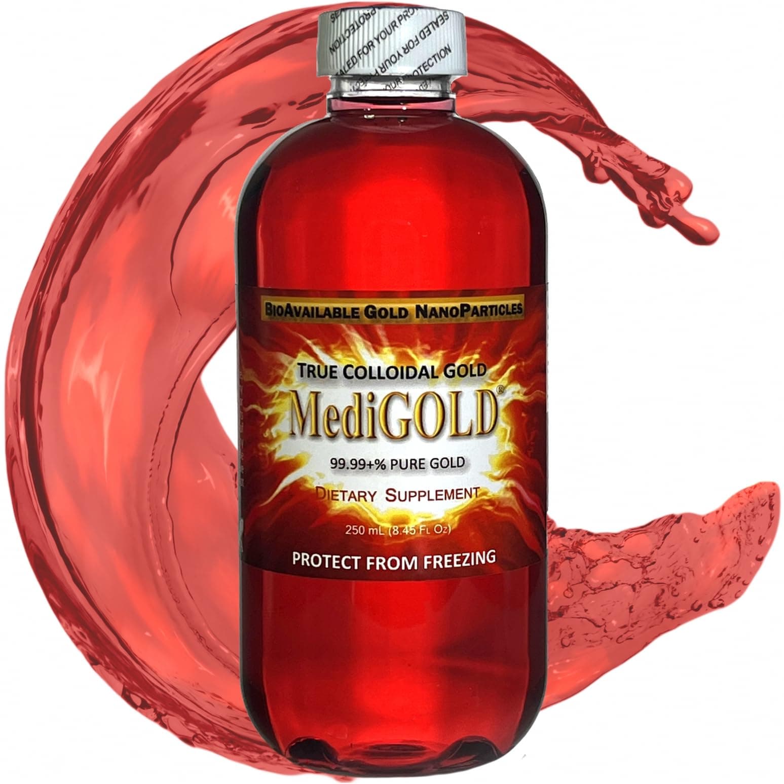 Nutraneering MediGOLD True colloidal Gold - 250 mL in a BPA Free Plastic Bottle