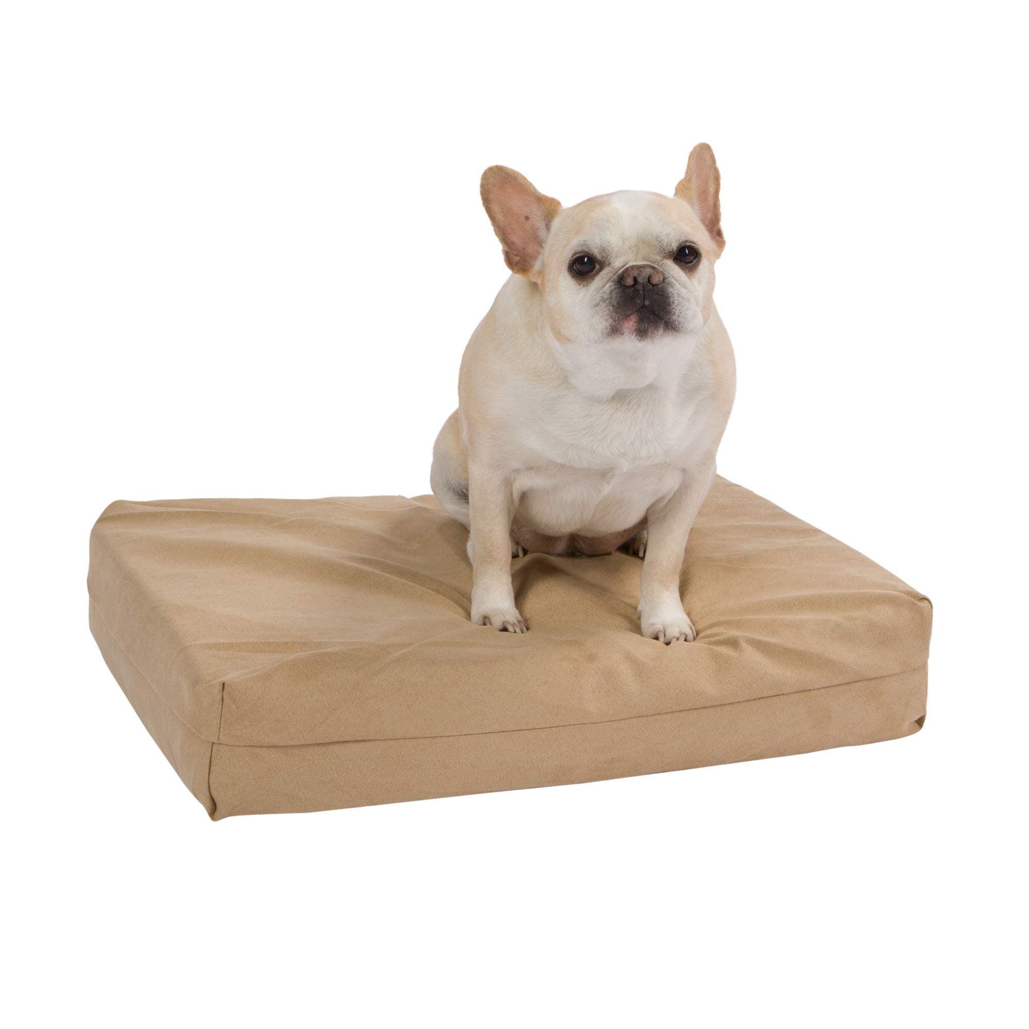 Pet Support Systems Orthopedic Dog Bed - Gel Memory Foam Pet Bed, Luxury Washable Dog Bed for Sleeping and Support (Removable Cover, Small Tan Dog Bed)