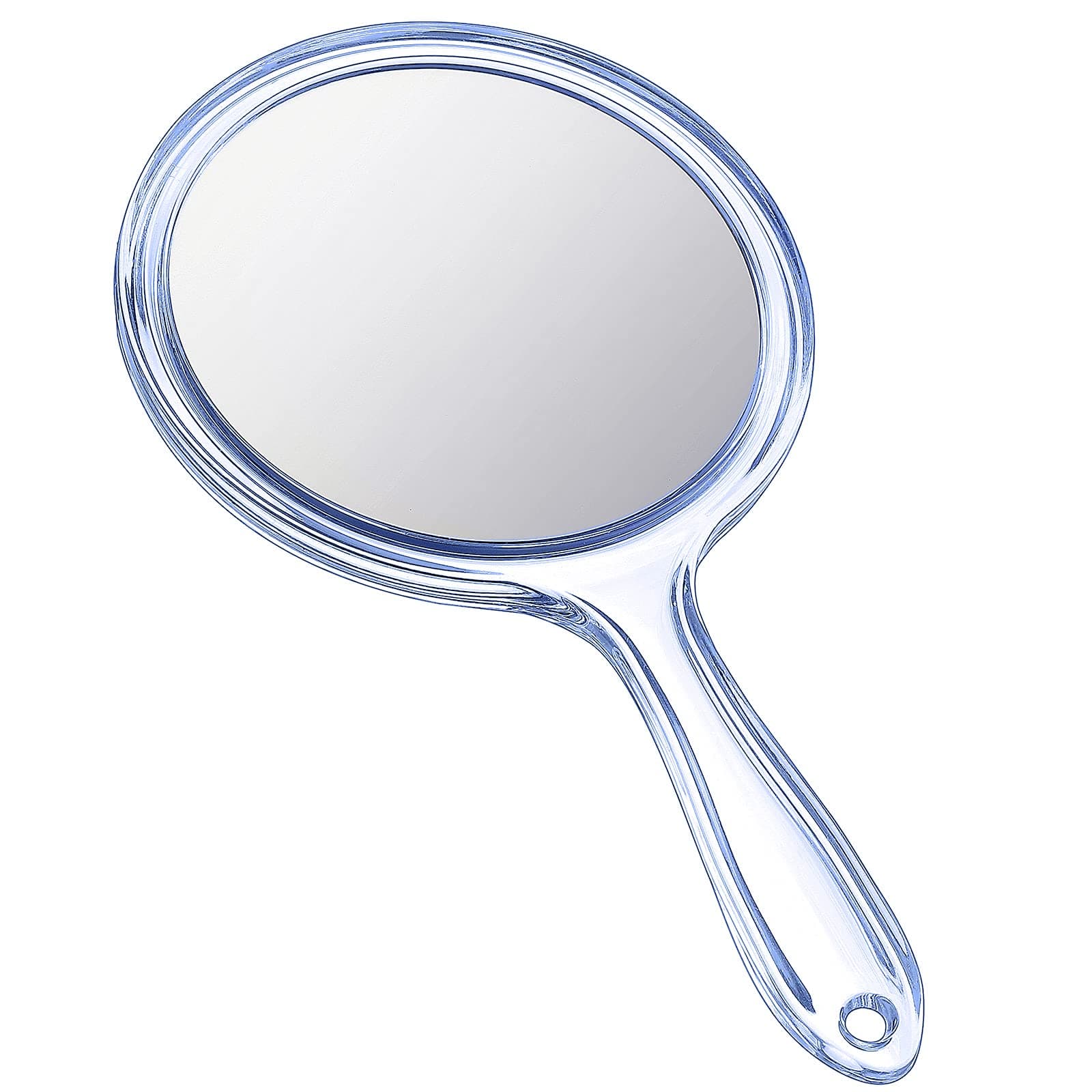 Jetec Double Sided Handheld & Wall Mount Mirror, 2X Magnifying, 4.5 x 8.3 inches, Blue