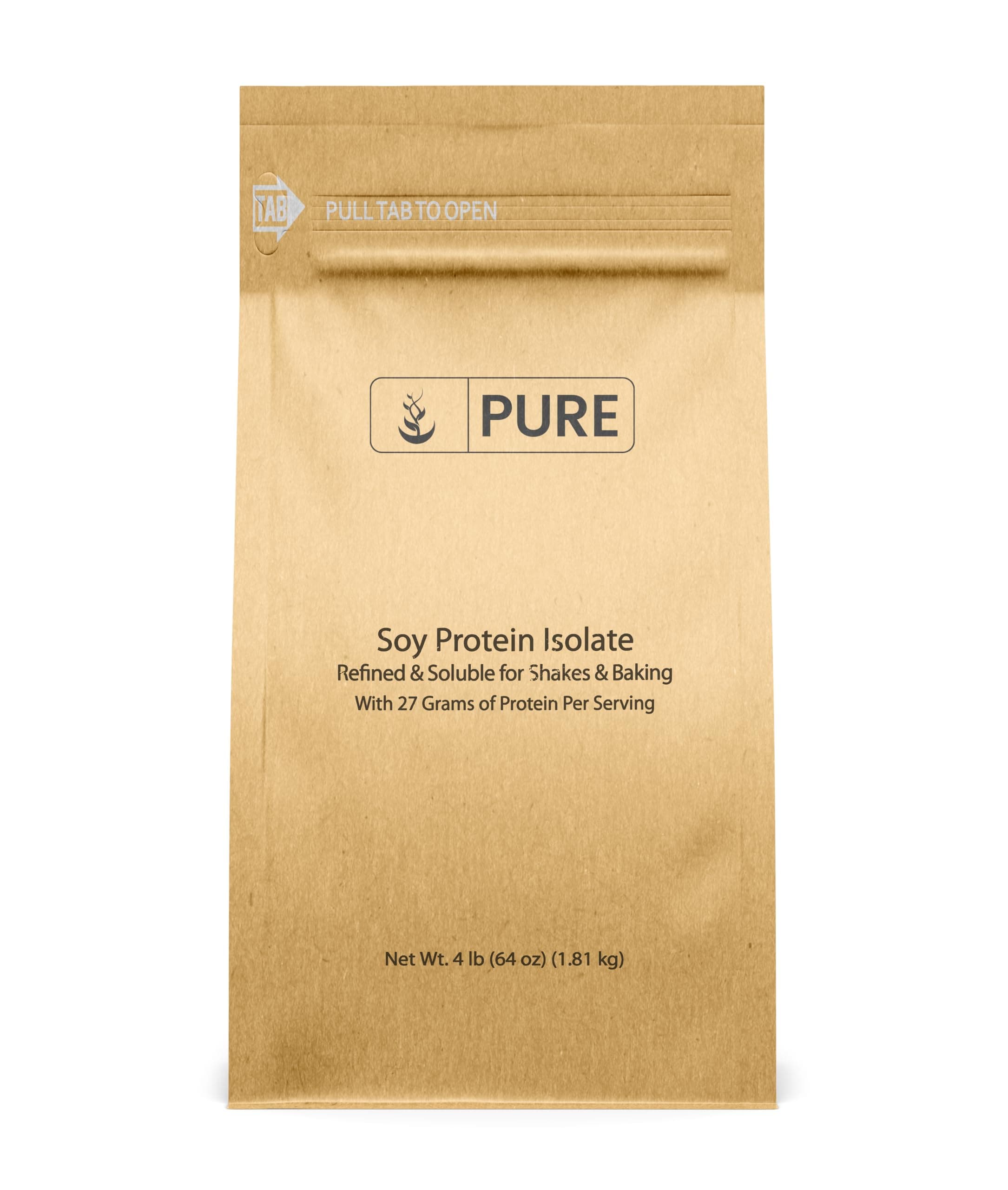 Pure Original Ingredients Soy Protein Isolate (4 lb) Always Pure, No Fillers or Additives
