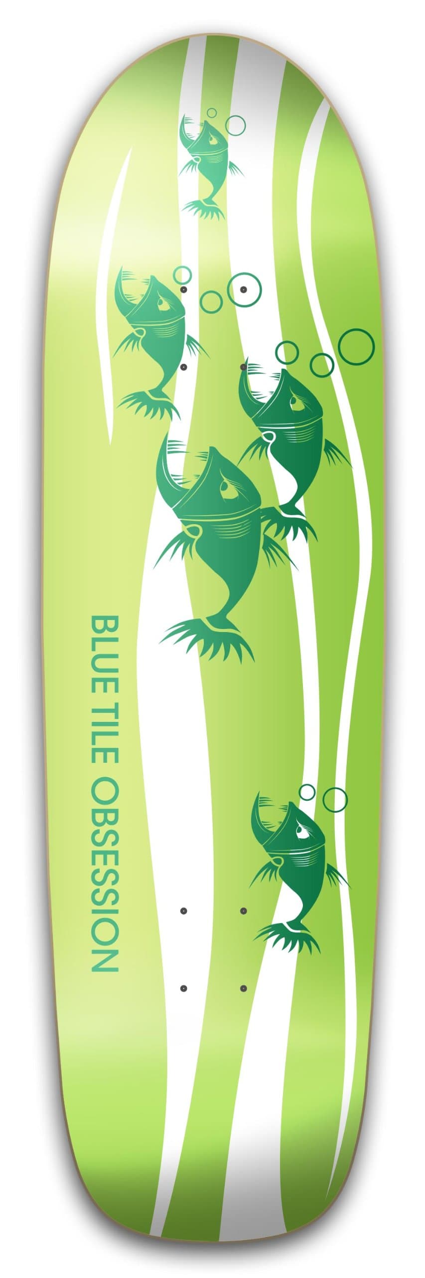 Blue Tile Obsession"BTO Pool Square Tail Skateboard Deck