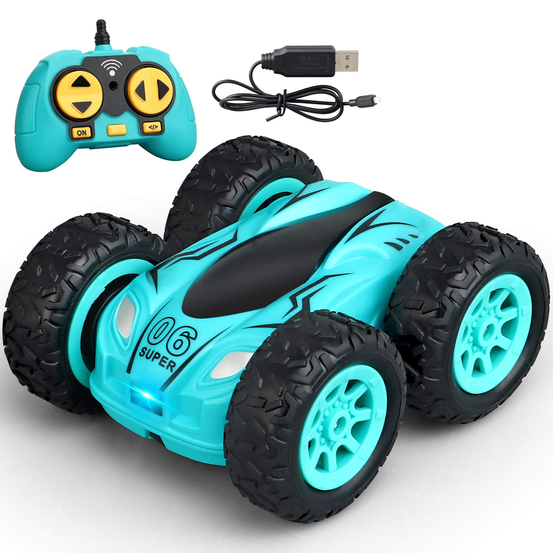 Mini Stunt RC Cars Toy, 4WD 2.4Ghz Remote Control Car Double Sided Rotating Vehicles, Kids Toy for Boys & Girls Birthday No Battery
