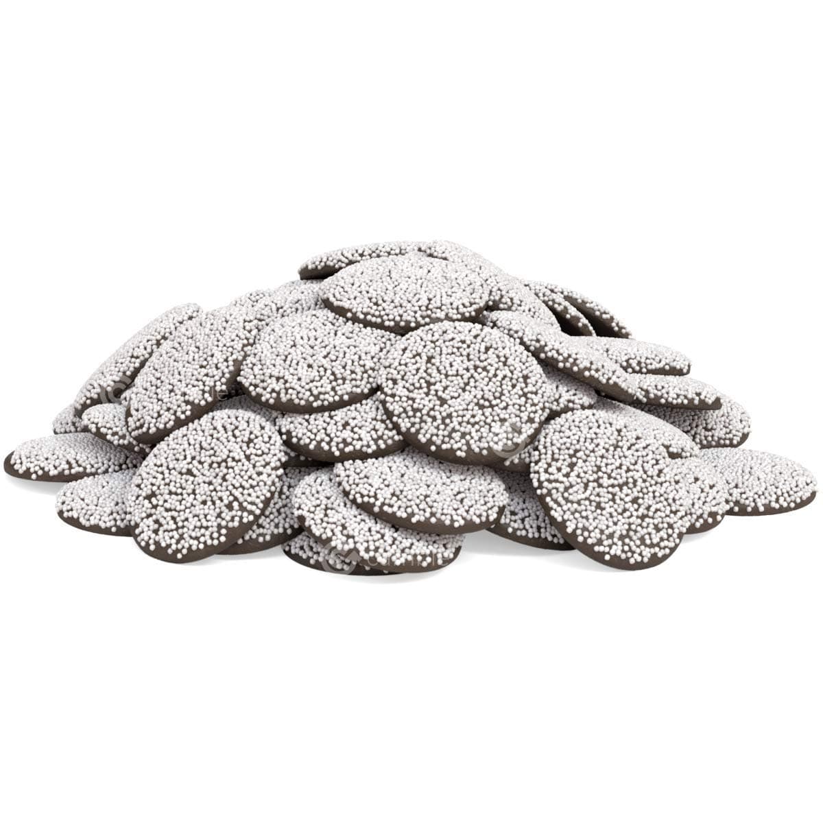 Dark Chocolate Nonpareils by Cambie | Decadent Semisweet Chocolate with White Nonpareils | Gourmet Chocolate in a Resealable Stand Up Pouch (2 lb)