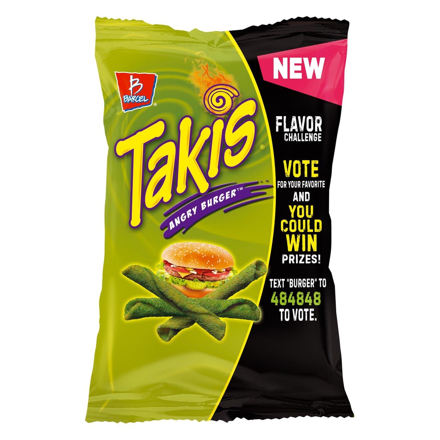 Takis Angry Burger Hamburger & Dill Pickle Tortilla Chips 9.9 OZ Limited Edition