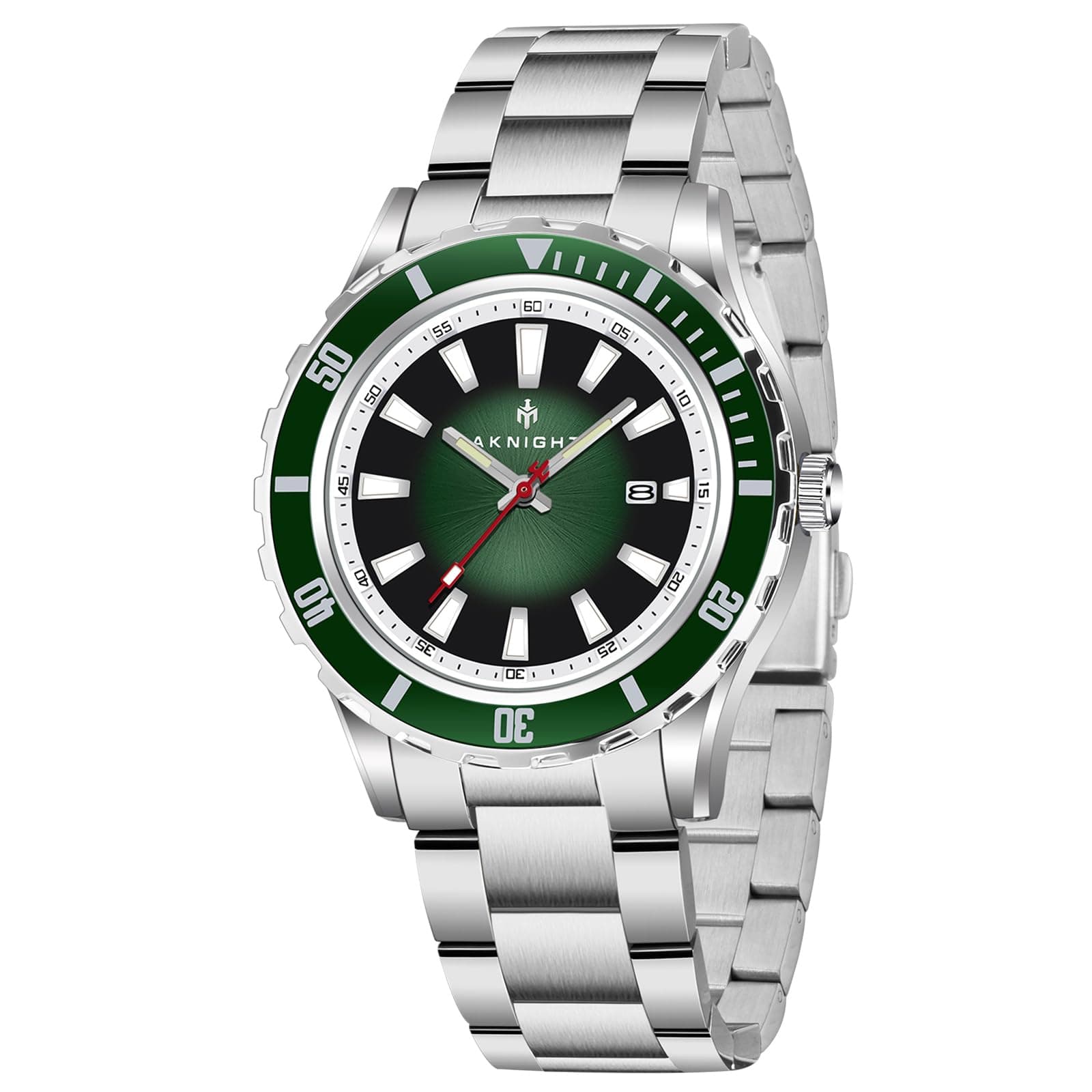 BENYAR AKNIGHT Men Wrist Watch for Men, Stainless Steel Quartz Watches, Analog Square Face Dress Classic Business Men Watch Easy Read, Date Luminous 50M Waterproof