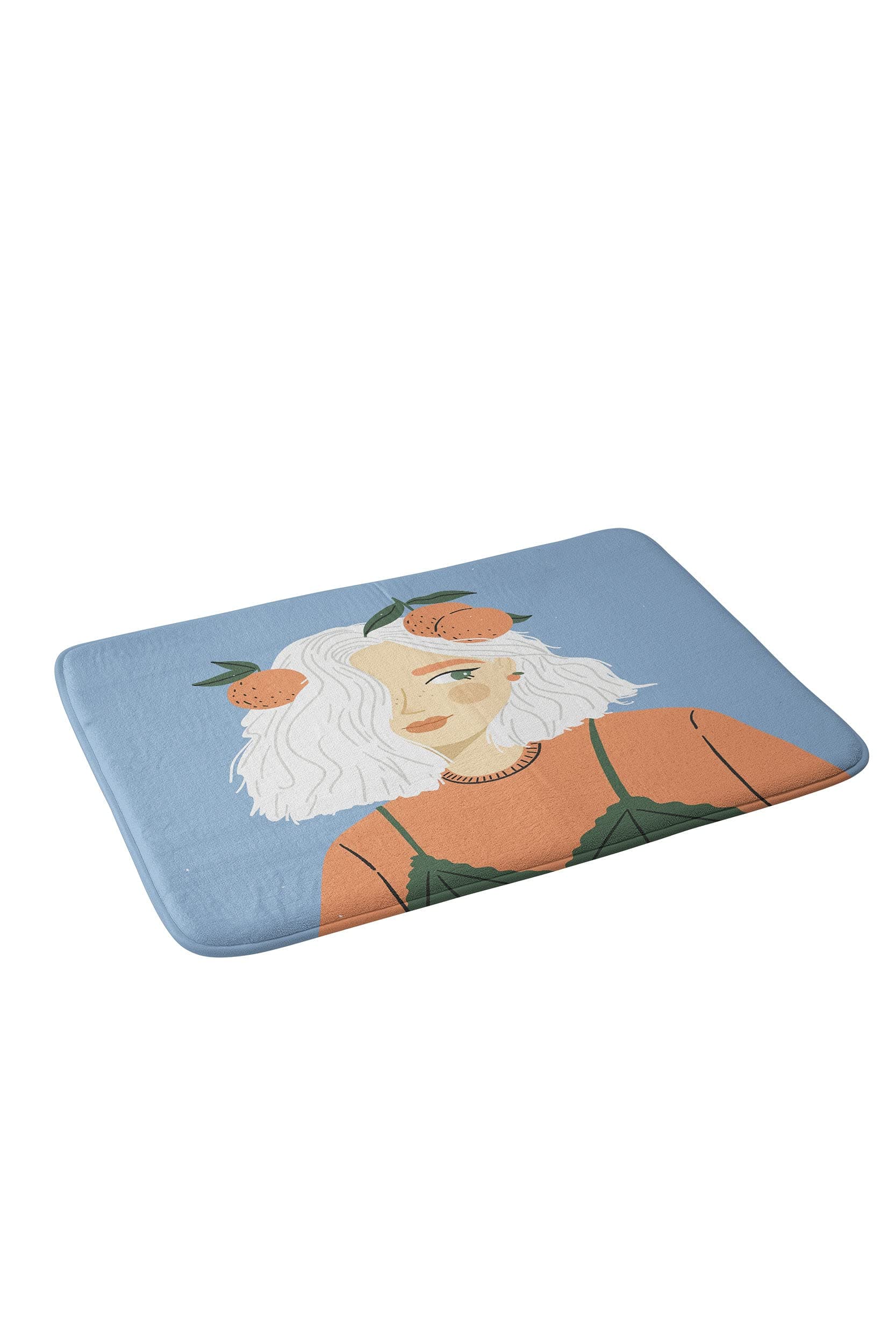 Deny Designs2021 Bath Mat, 17" x 24", Charly Clements Clementine Girl