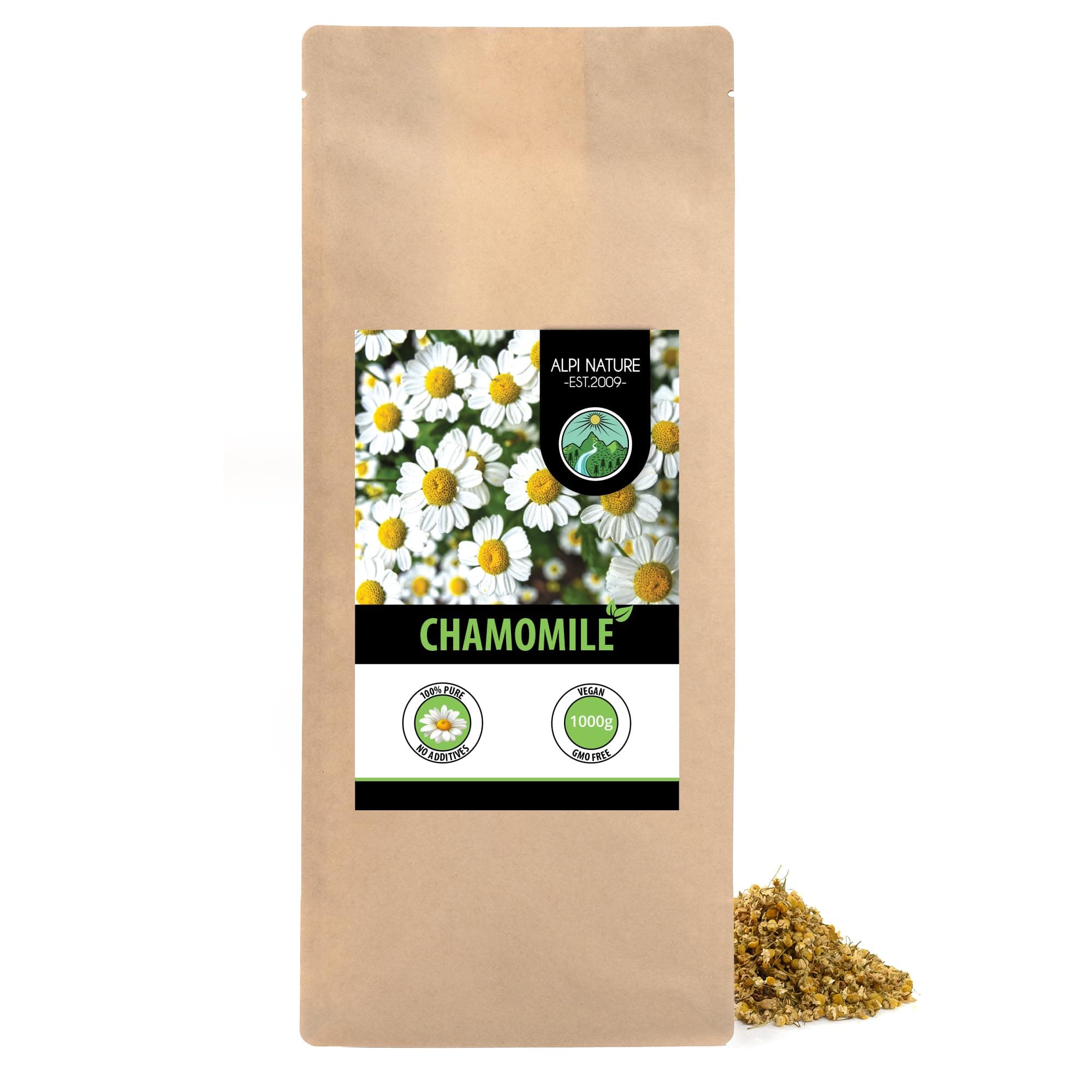 Alpi NatureChamomile Tea 1kg 2.2 lb, Dried Chamomile Flowers, Loose Camomile Tea
